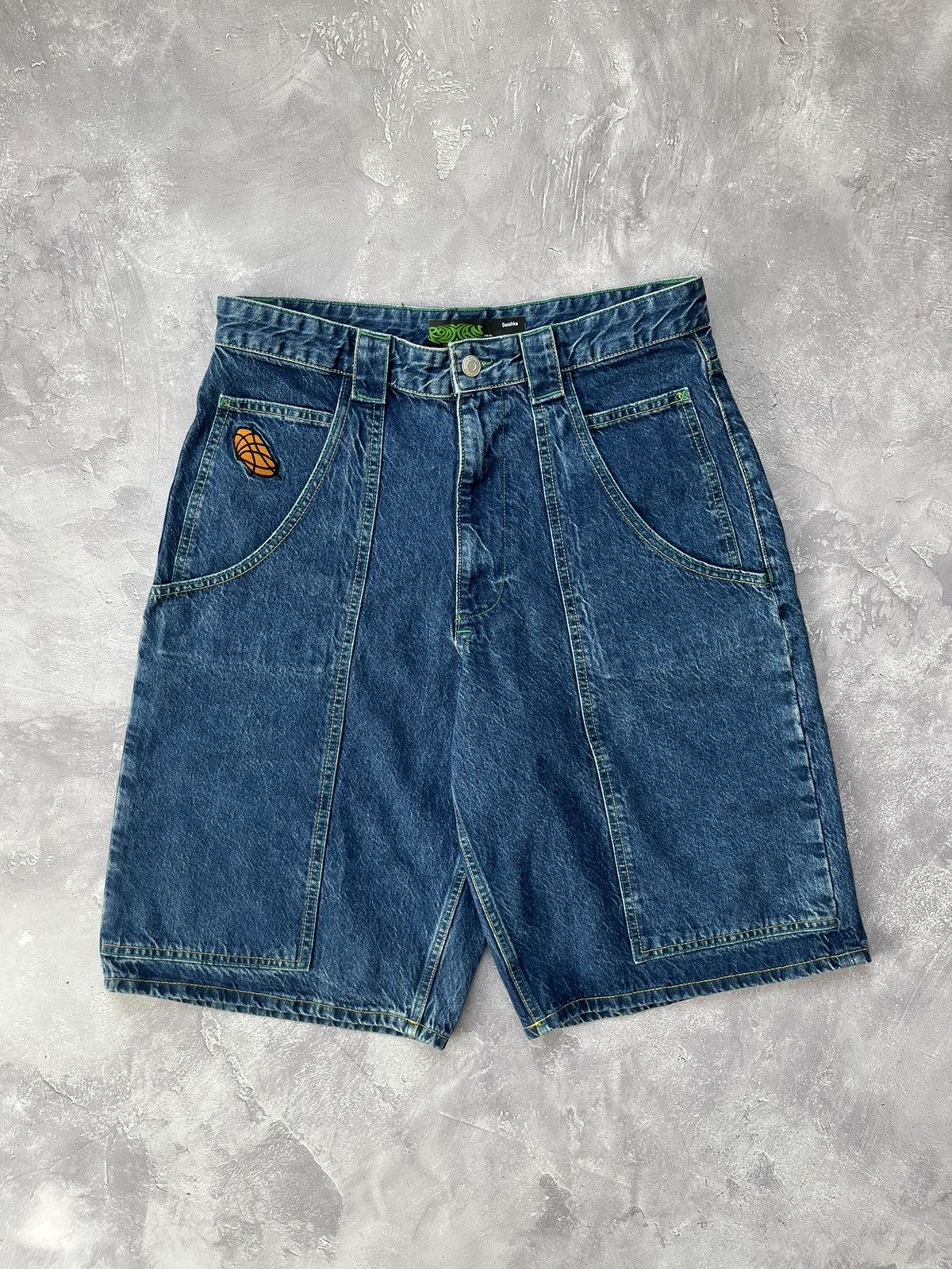 Other Basketball Y2K Dennis Rodman Embroidered Denim Shorts 31 Size US 31 - 2 Thumbnail