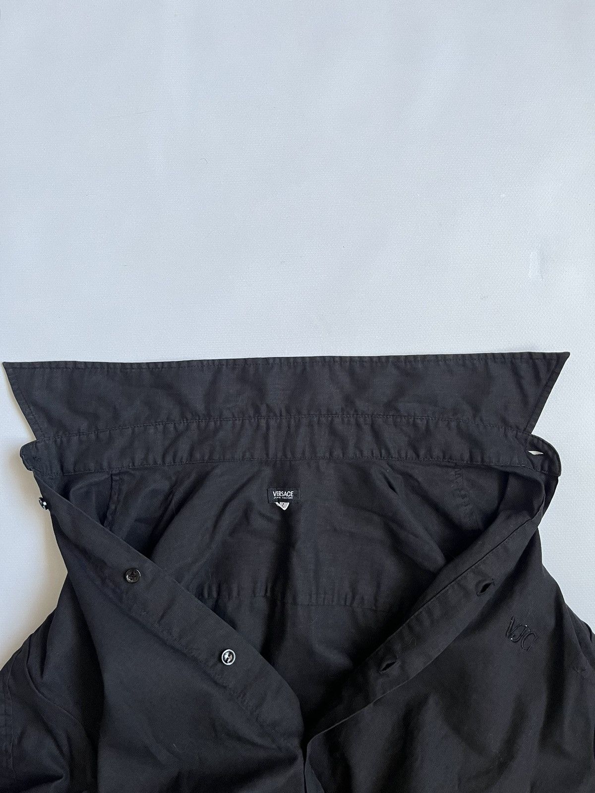 Versace Jeans Couture Versace Jeans Couture Women Black Linen Button Up Shirt Size L / US 10 / IT 46 - 3 Thumbnail