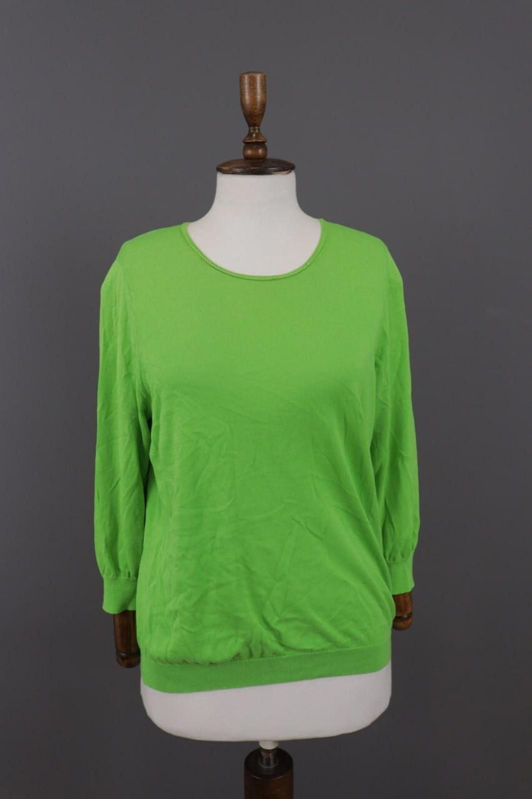 J.Crew J. Crew Green Crew Neck Relaxed Stretch Sweater Size L Size L / US 10 / IT 46 - 1 Thumbnail