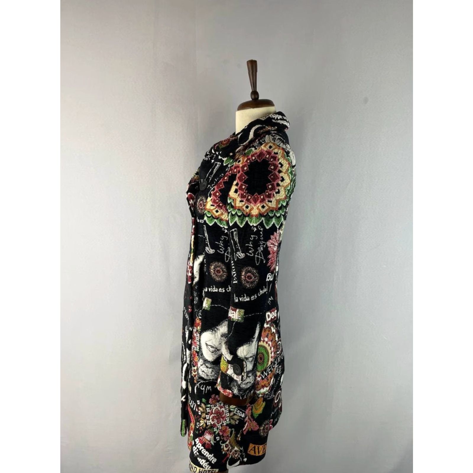 Desigual Desigual Coat Women Multicolor Polyester Long Sleeve Jacket S Regular Womens Fashion Coat Size S / US 4 / IT 40 - 7 Thumbnail