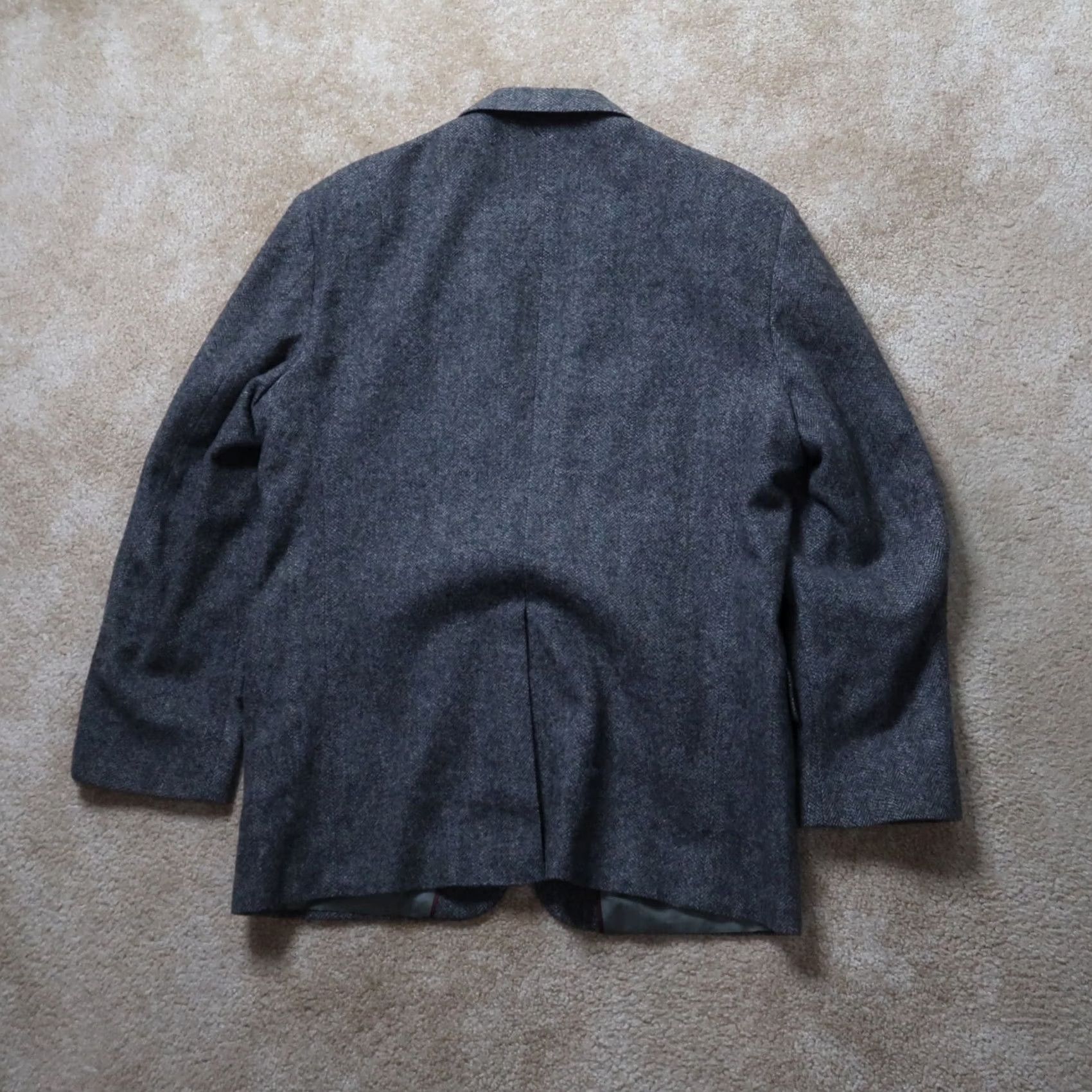 Vintage Heather and Tweed Blazer Jacket Men 44 Regular Gray 2 Button Single-Breasted Wool Tweed Vintage Jacket Blazer Mens Size 44R - 7 Thumbnail