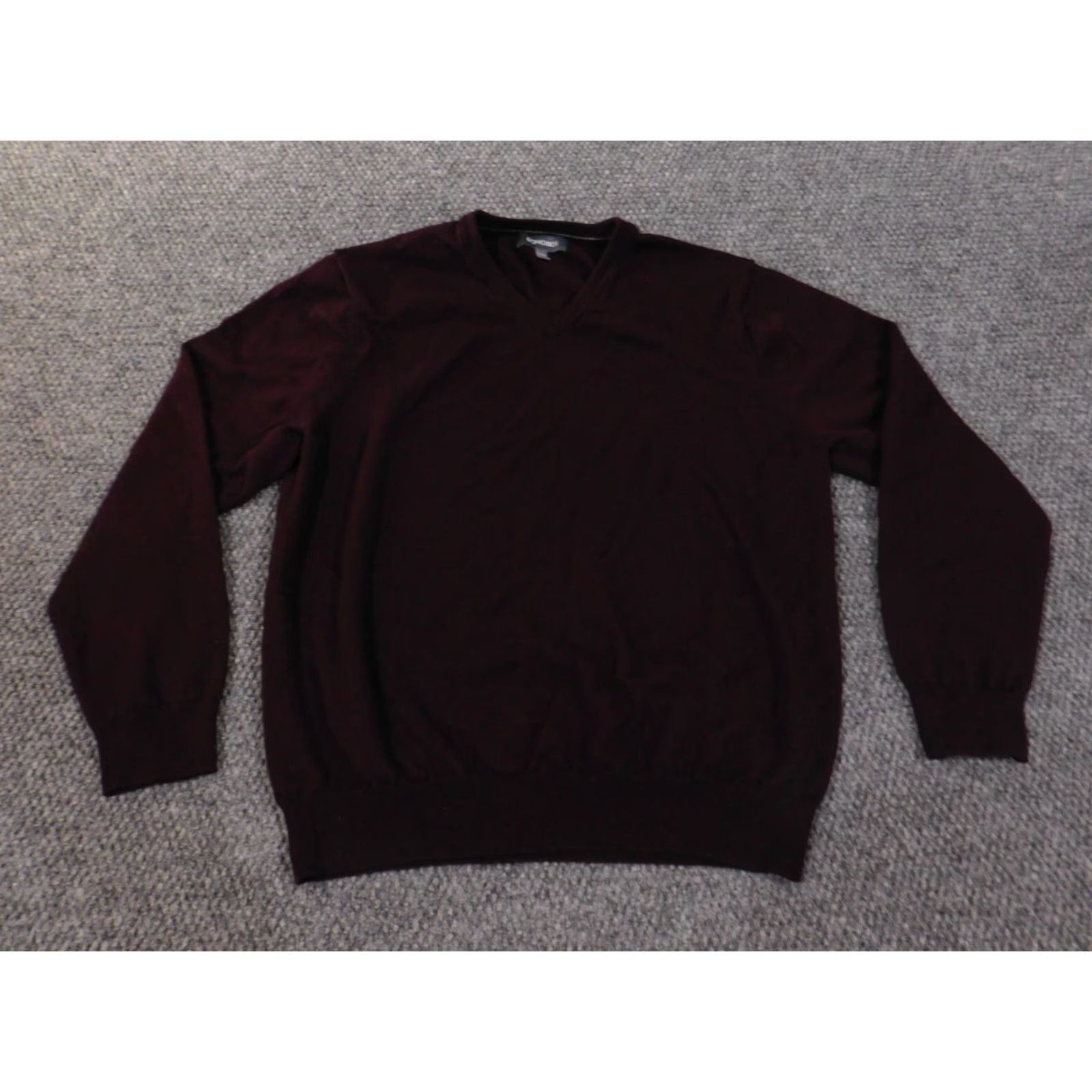 Bonobos Bonobos Sweater Mens Large Purple Wool V-Neck Pullover Knitting Knit Cable Knit Business Office Regular L Zip Size US L / EU 52-54 / 3 - 3 Thumbnail