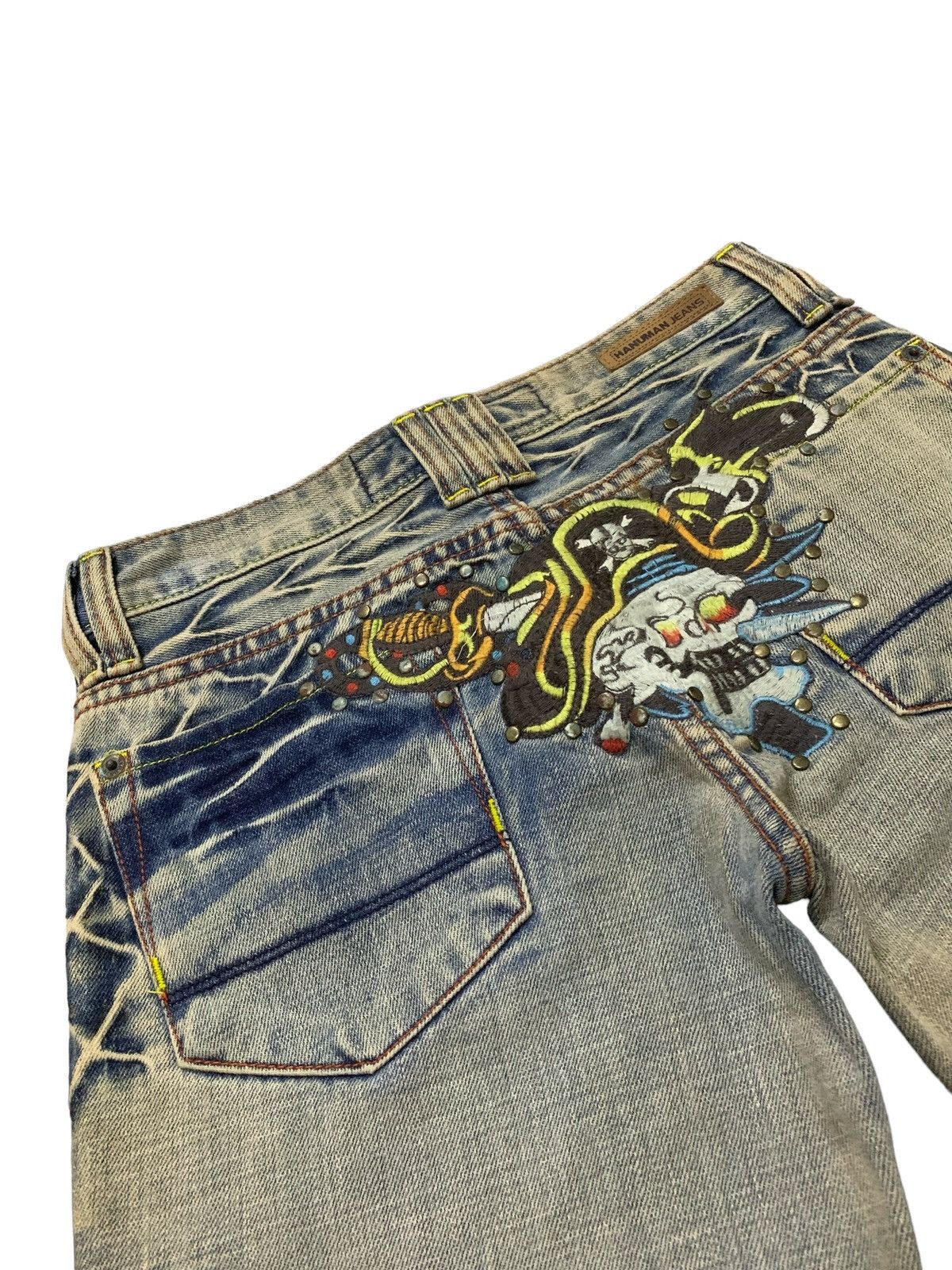 Hanuman Crazy Stud Rusty Mud Wash High Rise Denim Pants