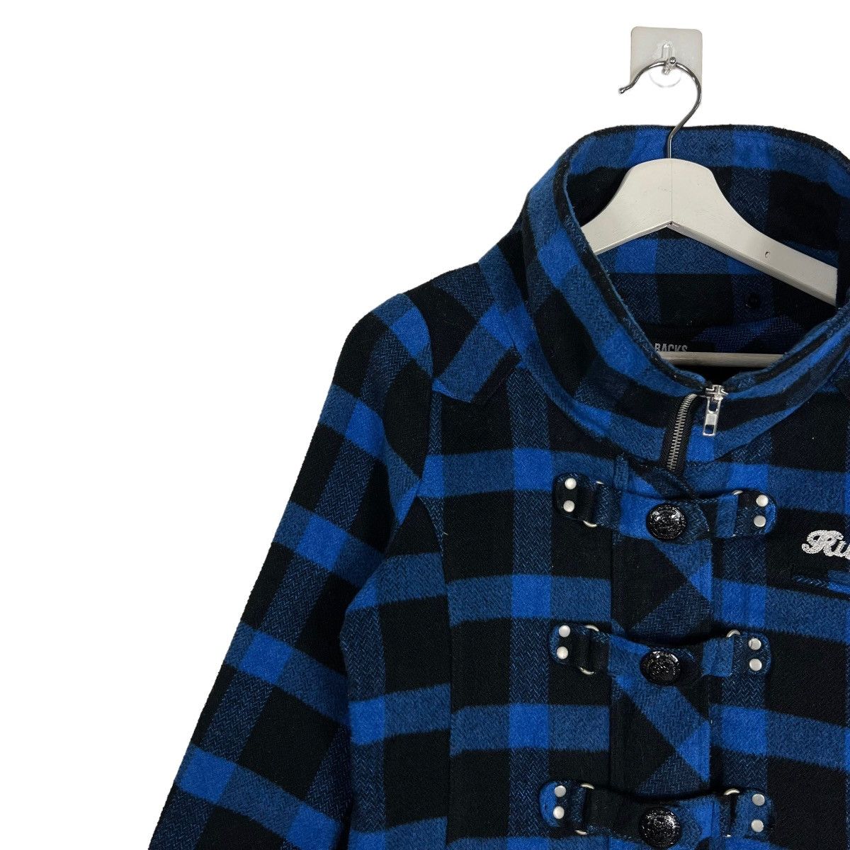 Japanese Brand 🔥 BACKS SEVEN LOVELESS BLACK PLAID WOOL NAPOLEON JACKET Size US S / EU 44-46 / 1 - 7 Thumbnail