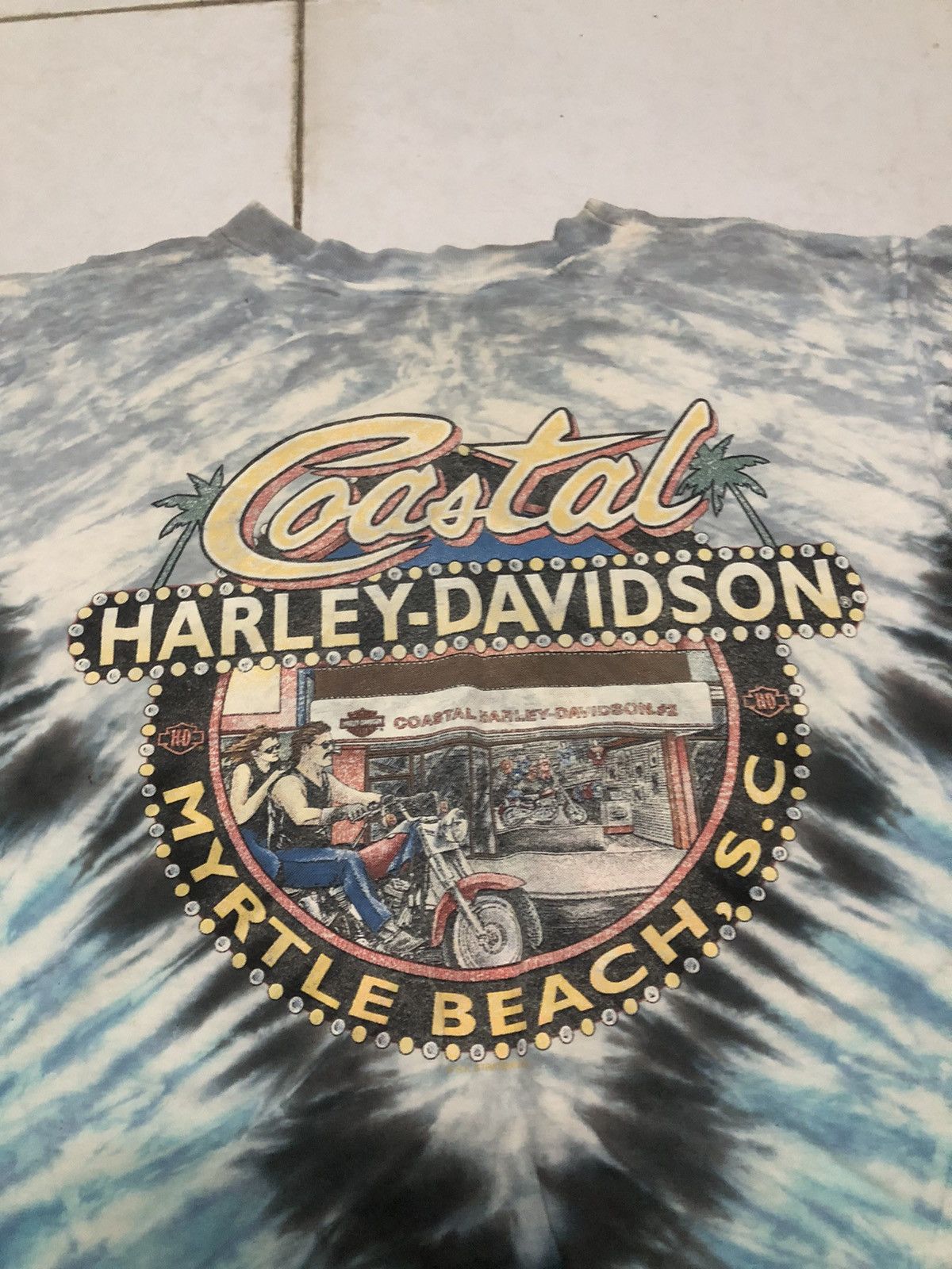 Vintage Vintage 96 harley davidson acid wash Size US M / EU 48-50 / 2 - 10 Thumbnail