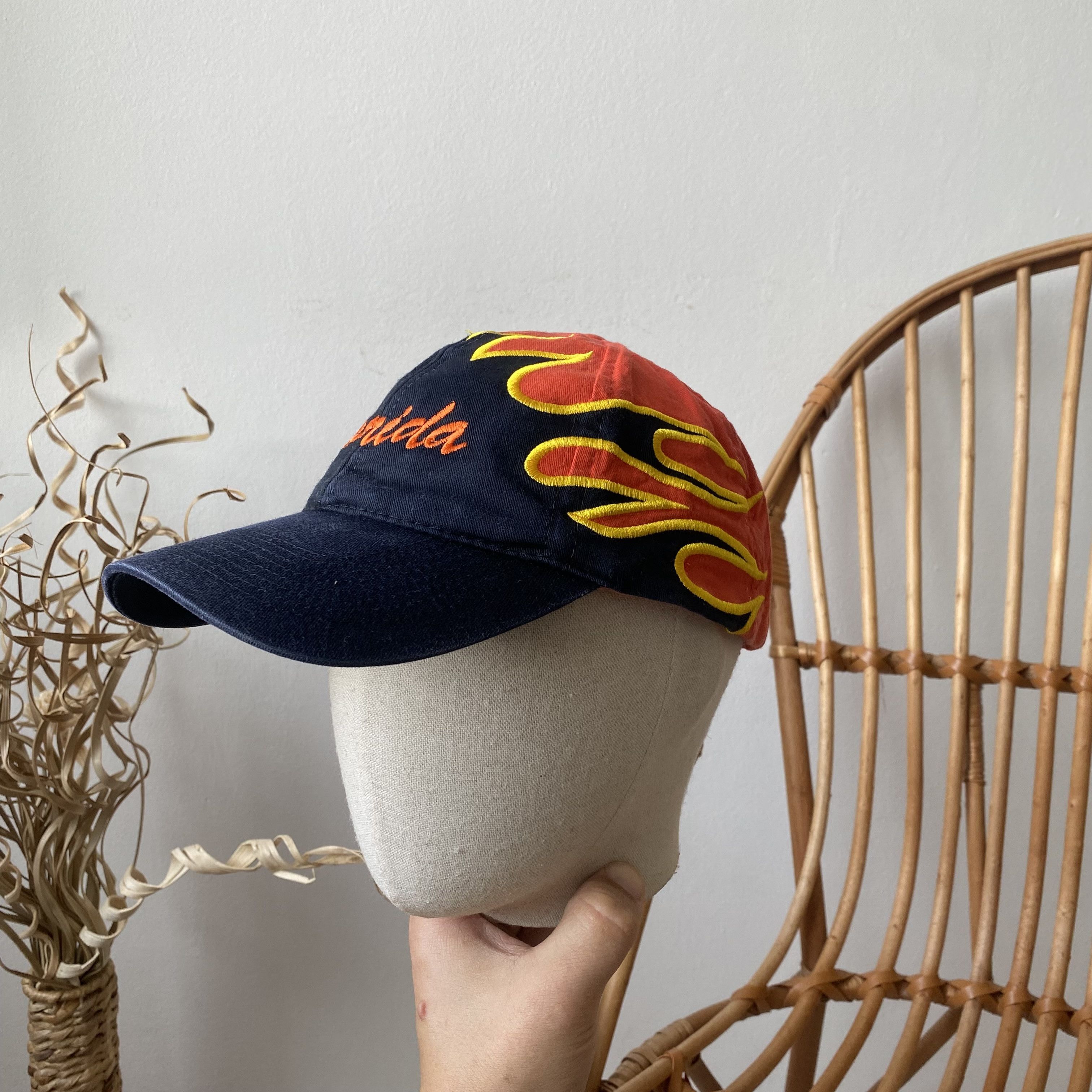 Formula 1 🔥90's Vintage Flame Cap Y2K Fire Opium Travis Scott Style Size ONE SIZE - 1 Thumbnail