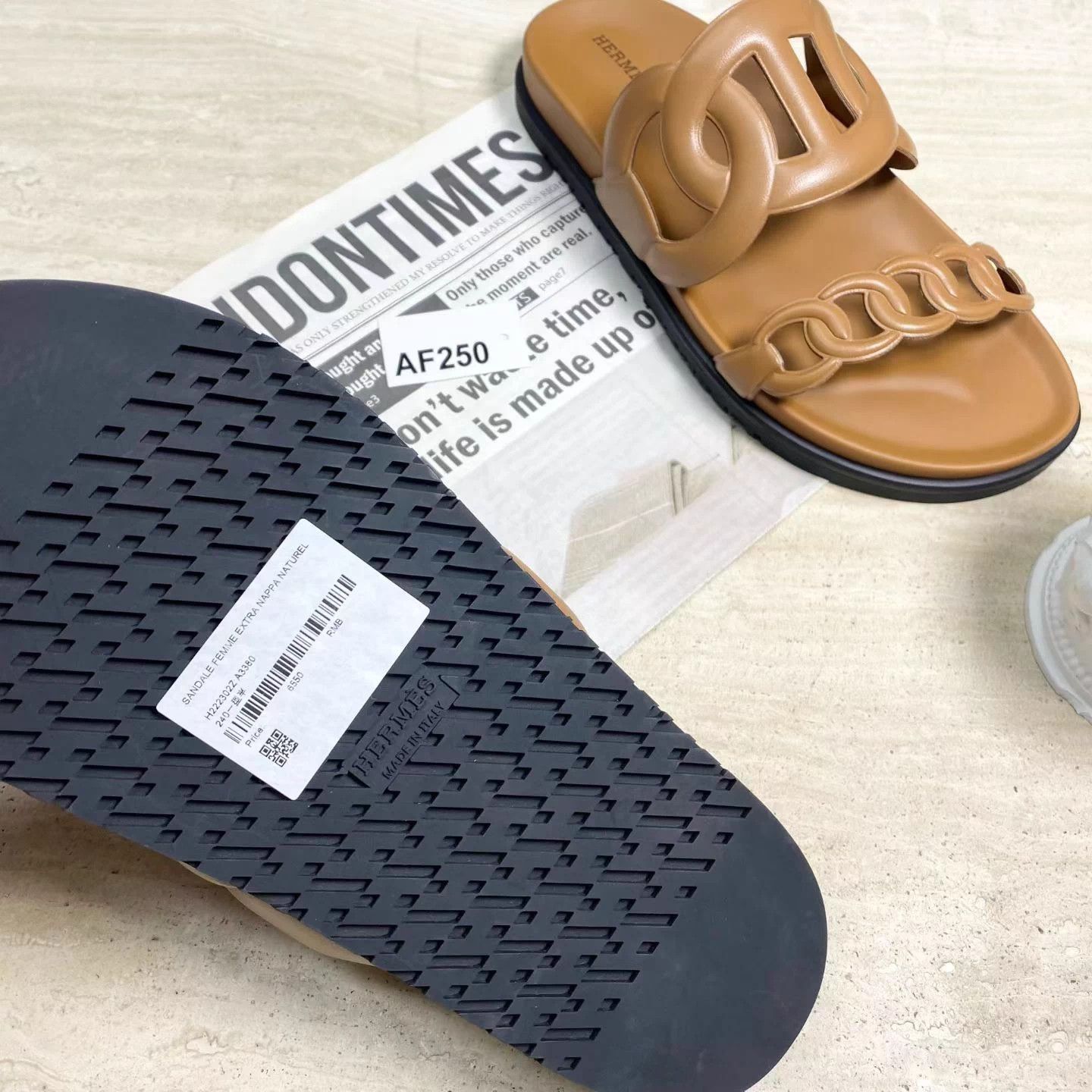 Hermes HERMES Extra Brown Oran Sandal 38 New Size US 7.5 / IT 37.5 - 5 Thumbnail