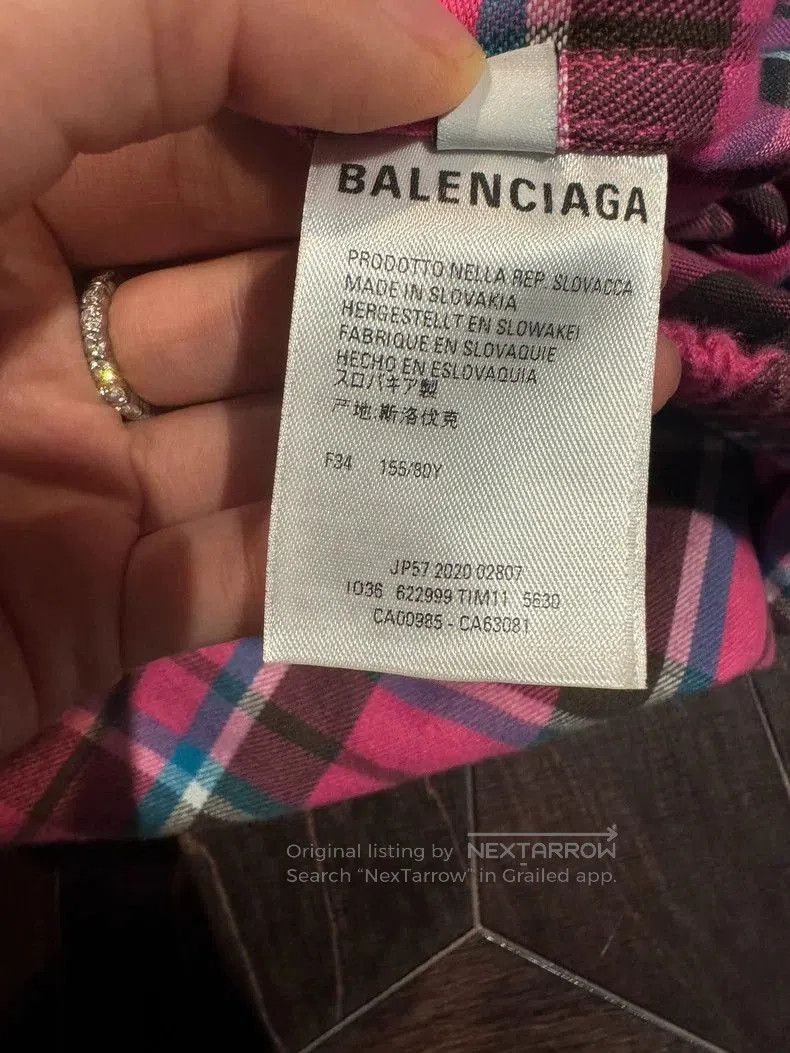 Balenciaga Balenciaga Pink Brown Plaid Jacket. Size US XS / EU 42 / 0 - 6 Thumbnail