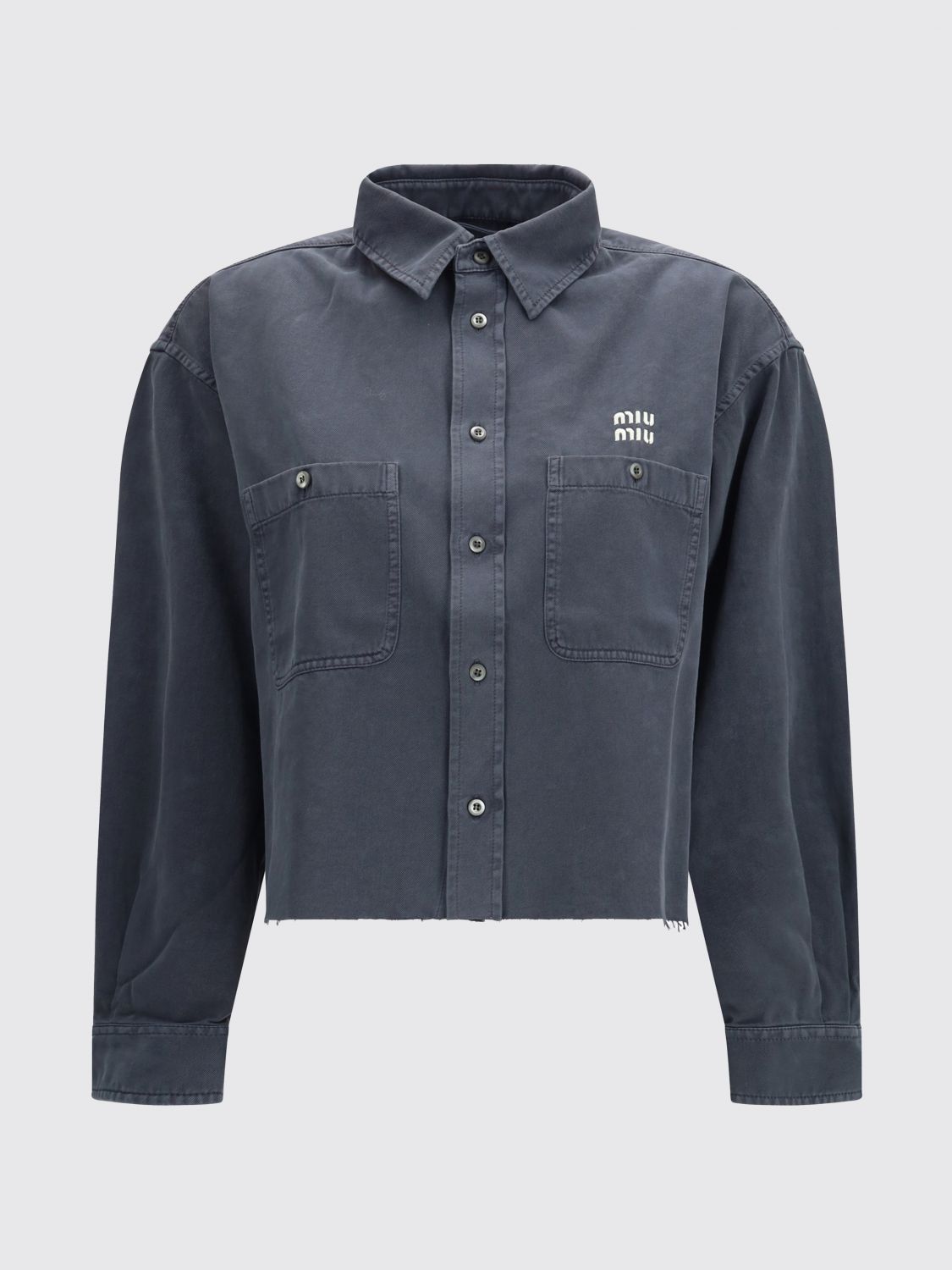 Miu Miu Miu Miu Shirt Woman Smoke Grey Size S / US 4 / IT 40 - 1 Preview