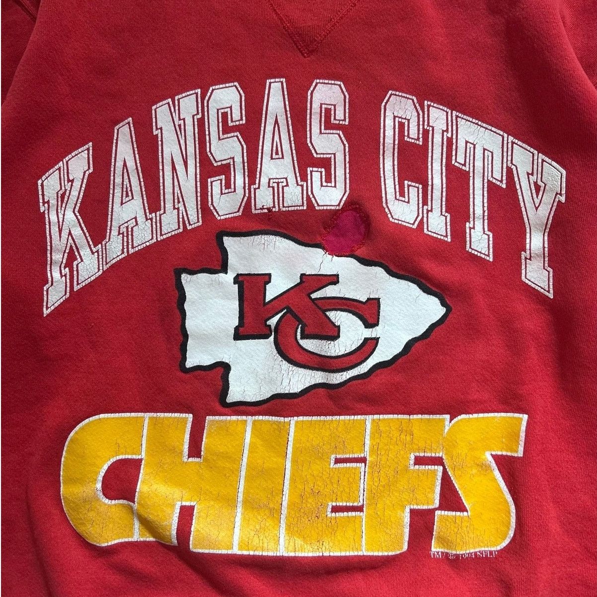 Russell Athletic Vintage Kansas City Chiefs Russell Repaired Red Crewneck XL Size US XL / EU 56 / 4 - 2 Thumbnail