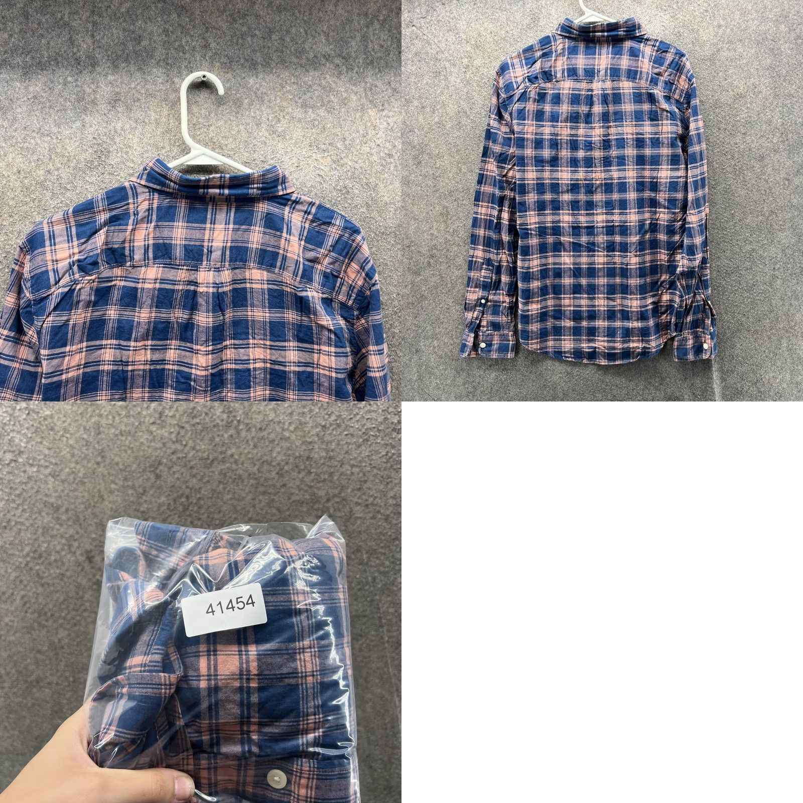 Abercrombie & Fitch Abercrombie & Fitch Shirt Mens Medium Blue Plaid Flannel Long Sleeve Button-Up Casual Fall Slim"} Size US M / EU 48-50 / 2 - 8 Thumbnail