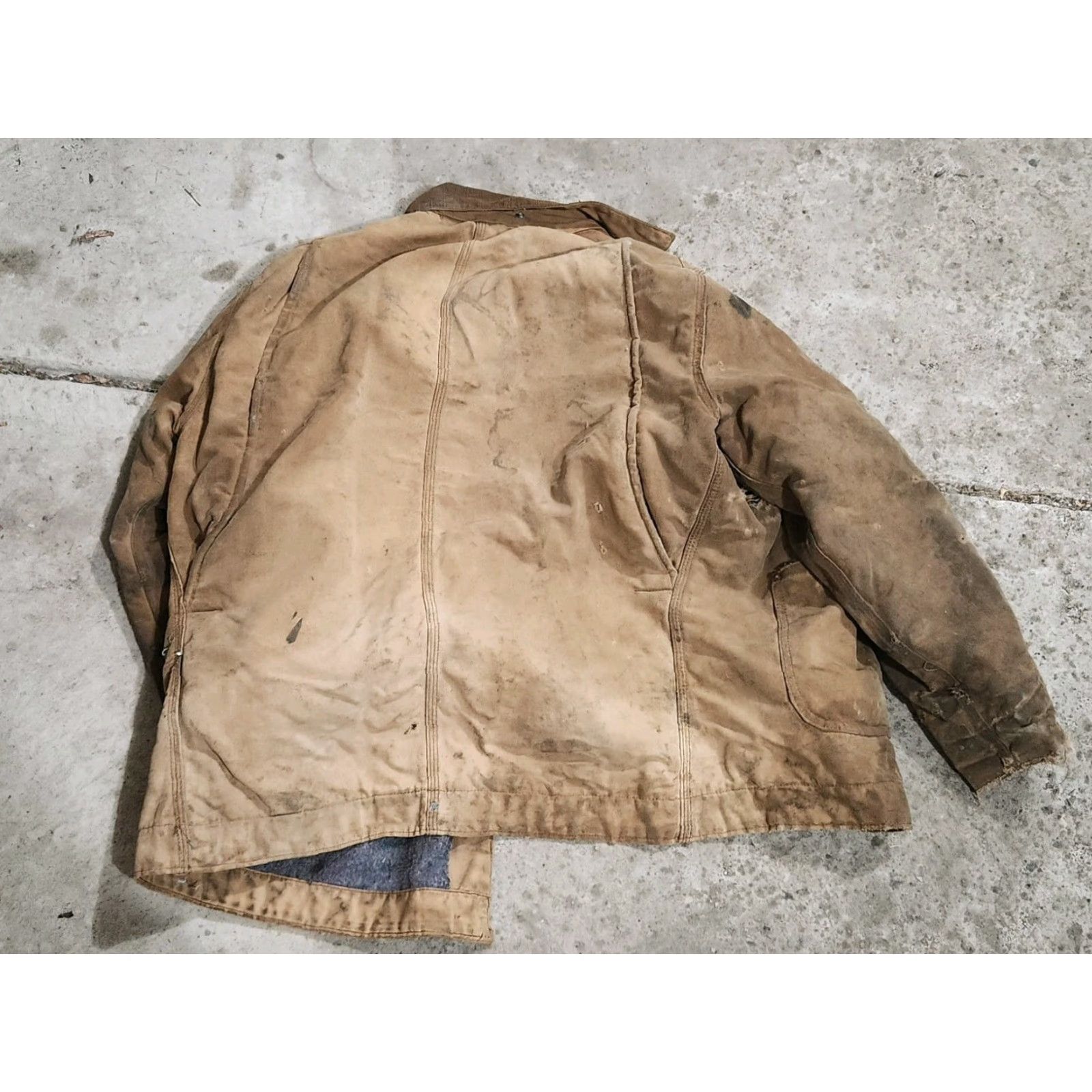 Carhartt VINTAGE Carhartt USA Chore Jacket Men 48 Brown Lined Canvas Duck 70s 80s Size US M / EU 48-50 / 2 - 6 Thumbnail