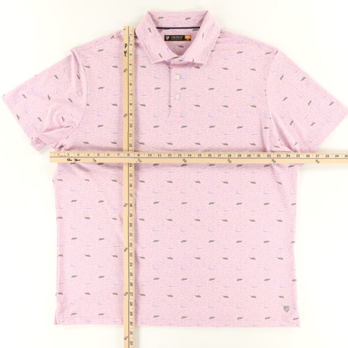 Cremieux Daniel Cremieux Performance Boat Wave Stretch Polo Shirt Pink Men's XL Shirt Men XL Pink Boat Wave Polo Shirt Daniel Cremieux Size US XL / EU 56 / 4 - 3 Thumbnail