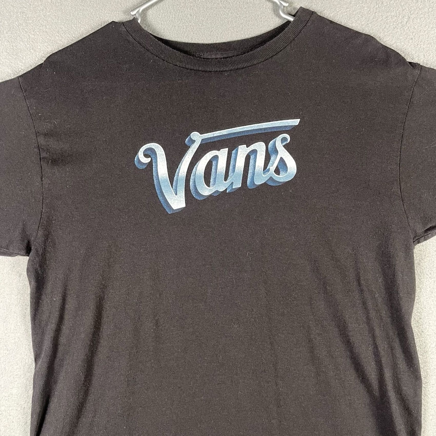 Vans VINTAGE VANS Shirt Mens M Black Men Logo Graphic Spellout Short Sleeve Crew Neck Retro Size US M / EU 48-50 / 2 - 2 Thumbnail