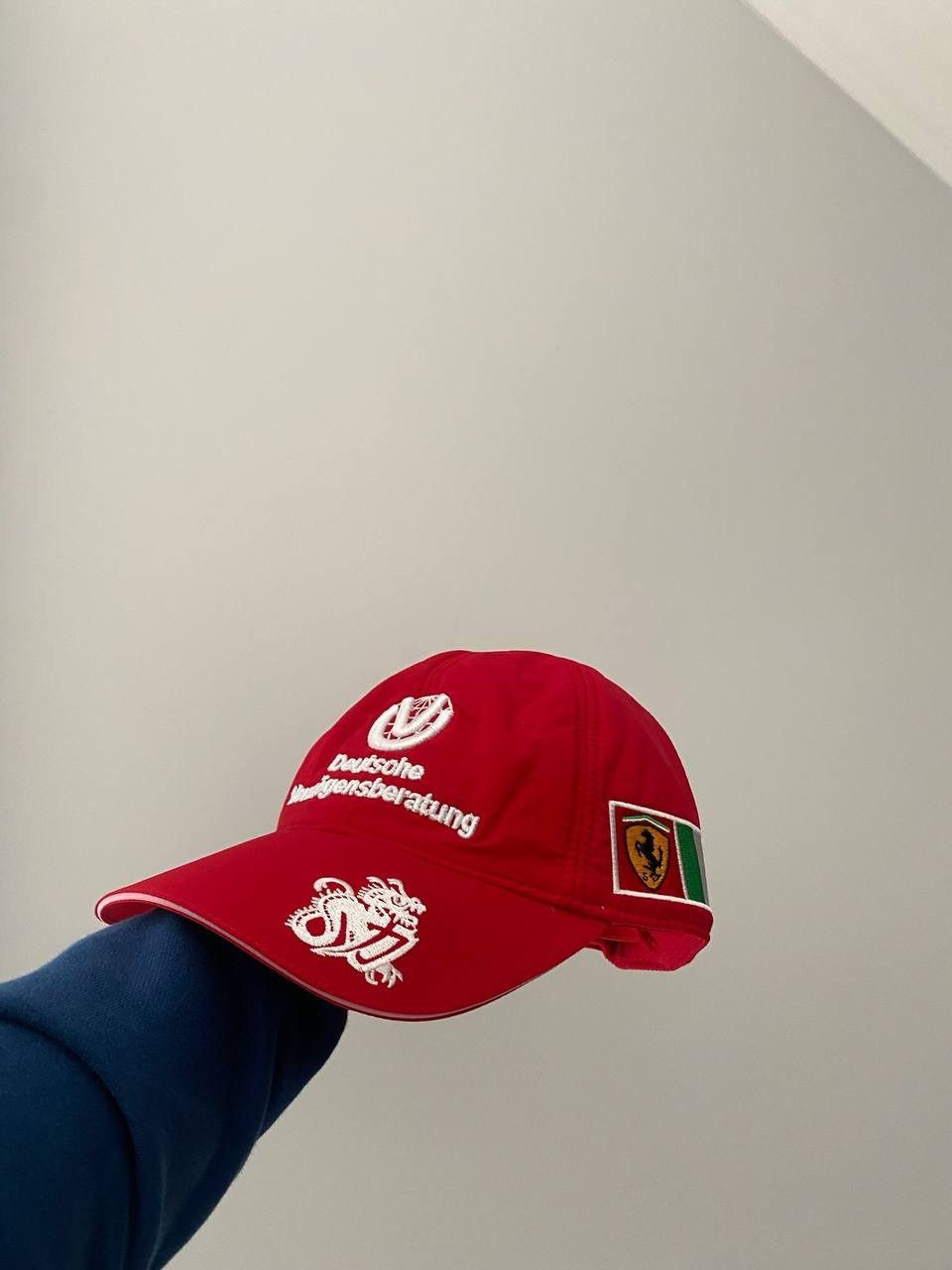 Ferrari × Vintage Vintage F-1 Ferrari Schumacher Racing Trapper Hat Y2K Size ONE SIZE - 1 Thumbnail