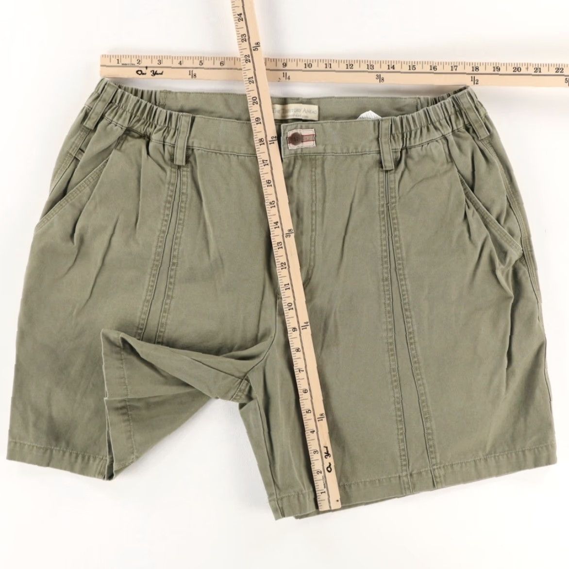 The Territory Ahead The Territory Ahead Cotton Canvas Chino Shorts Green Men's 2XL Size US 39 - 3 Thumbnail