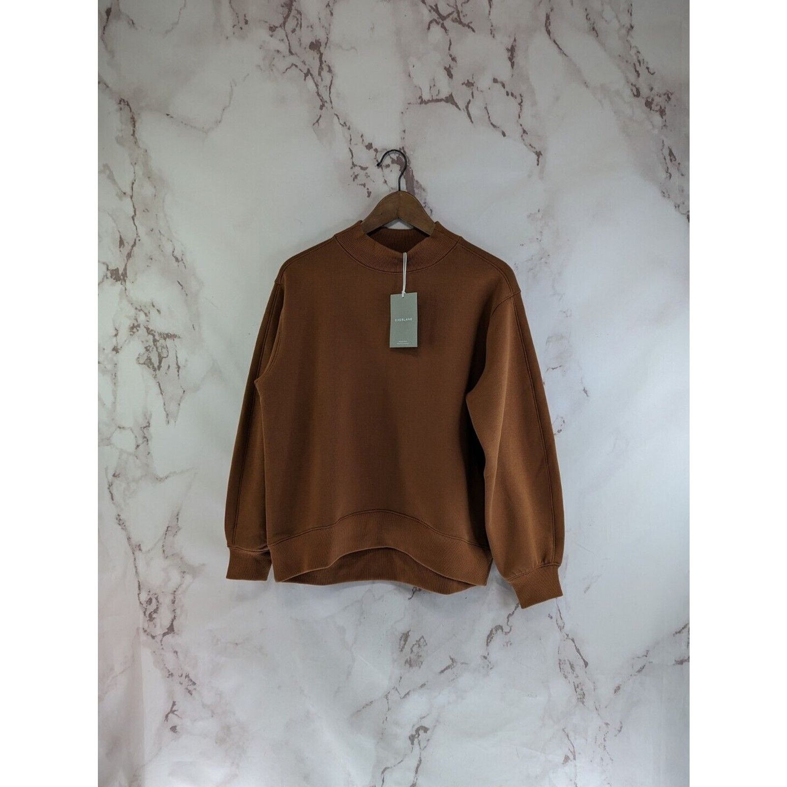 Everlane Everlane Sweatshirt Women XS Cocoa Mock Fleece Pullover Size XS / US 0-2 / IT 36-38 - 1 Thumbnail