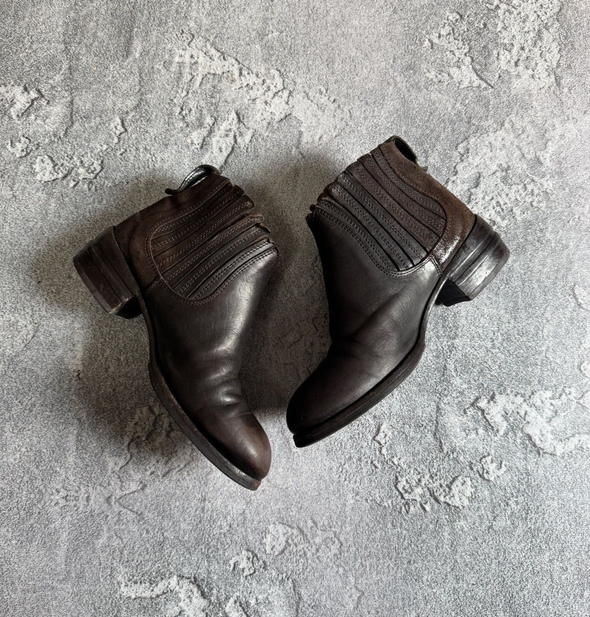 Designer × MoMA MOMA 37size leather brown shoes boots ankle cowboy biker Size US 7 / IT 37 - 9 Thumbnail