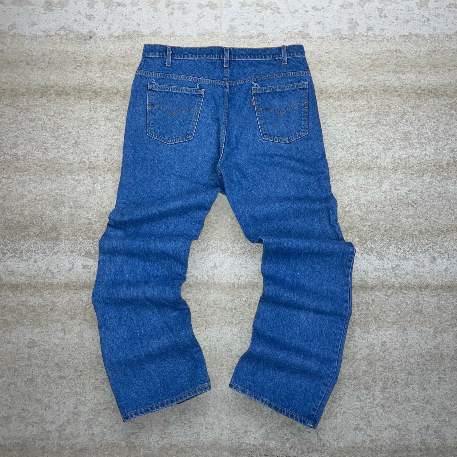 image of Orange Tab Levis Jeans Usa Relaxed Flared Medium 80's in Blue, Men's (Size 40)