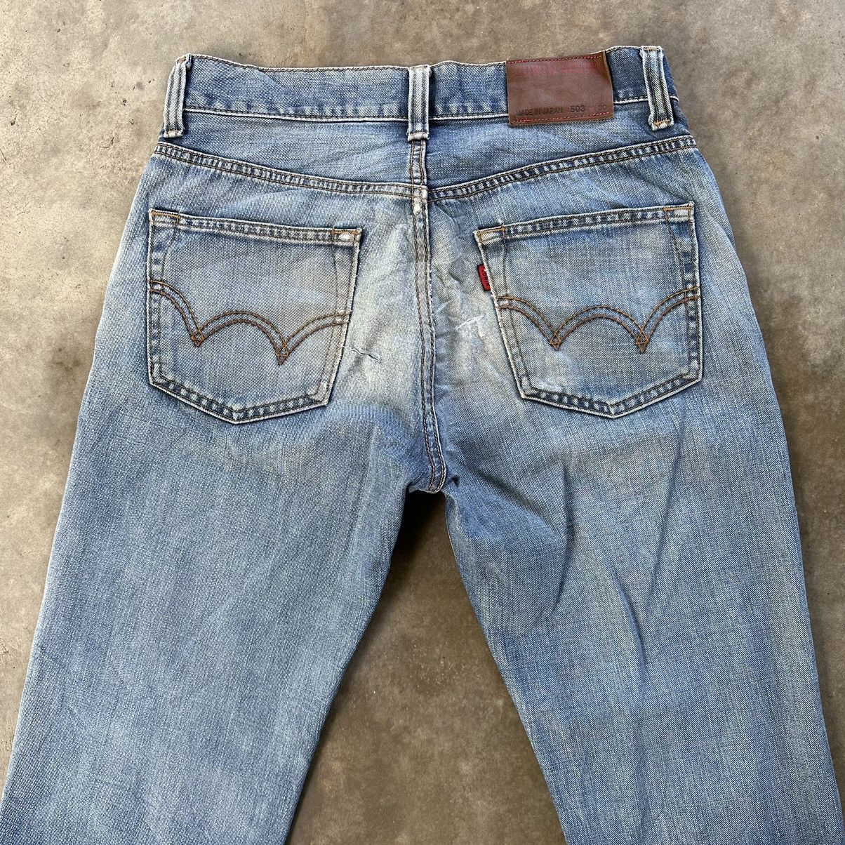 Japanese Brand Vintage Edwin 503 Sick Distressed Faded Denim Jean Pant W32 Size US 32 / EU 48 - 12 Thumbnail