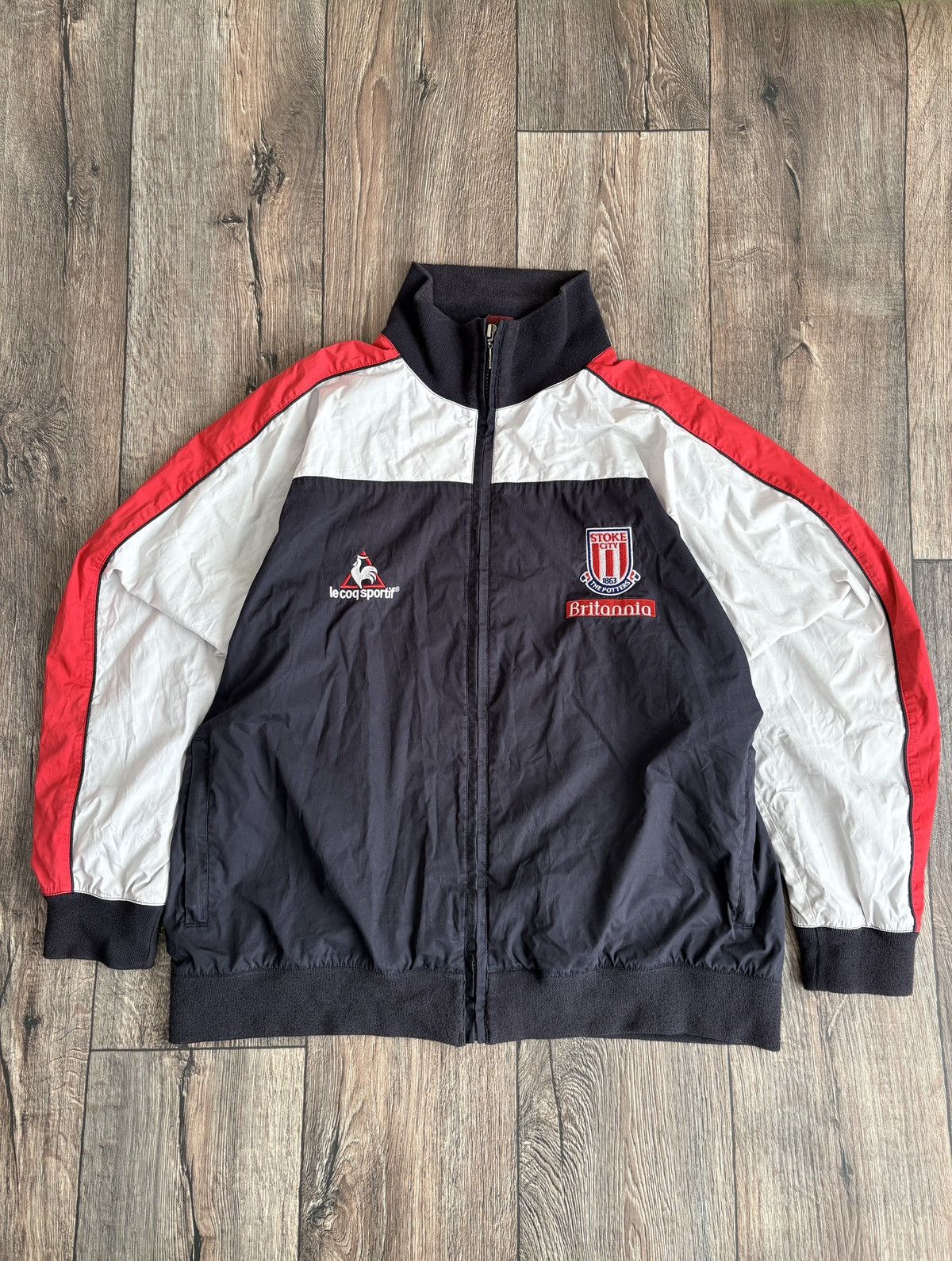 Vintage Le Coq Sportif Vintage 2000s Stoke City Training Jacket Size US L / EU 52-54 / 3 - 1 Thumbnail
