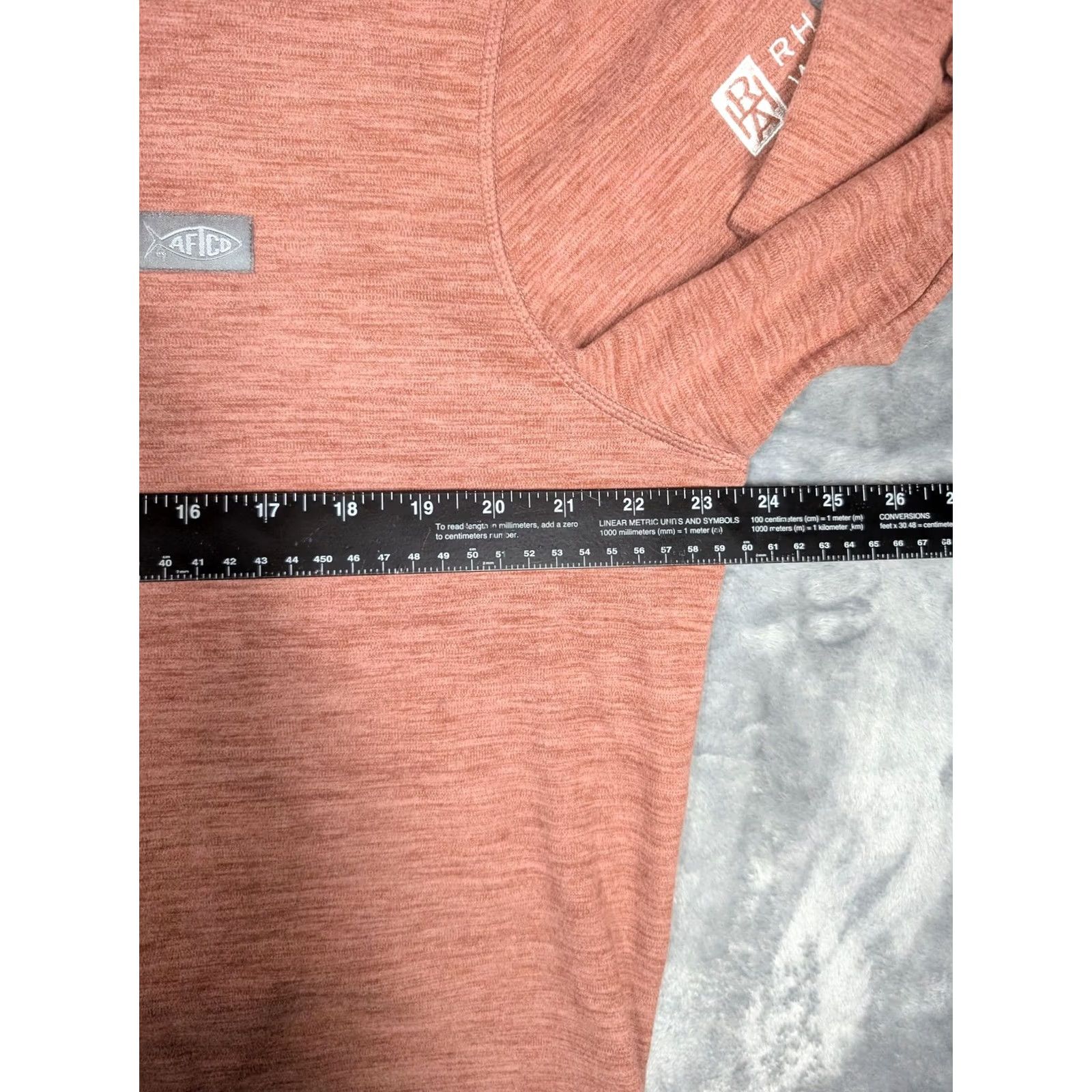 Vintage AFTCO Pullover Mens Large Red Quarter Zip RHA Wealth Performance Top Shirt Long Sleeve Fishing Activewear Size US L / EU 52-54 / 3 - 3 Thumbnail