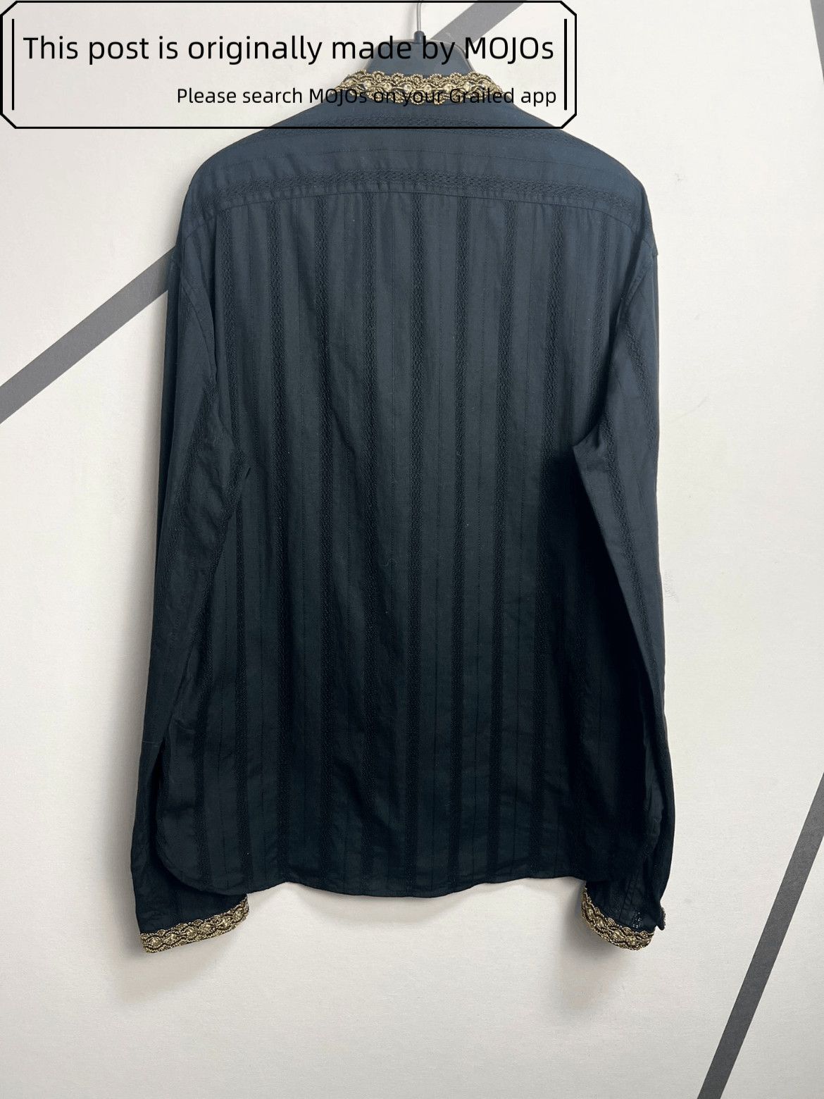 Saint Laurent Paris Sz 40 Saint Laurent Paris 19SS Golden Crystal Shirt mojos116 Size US L / EU 52-54 / 3 - 2 Thumbnail