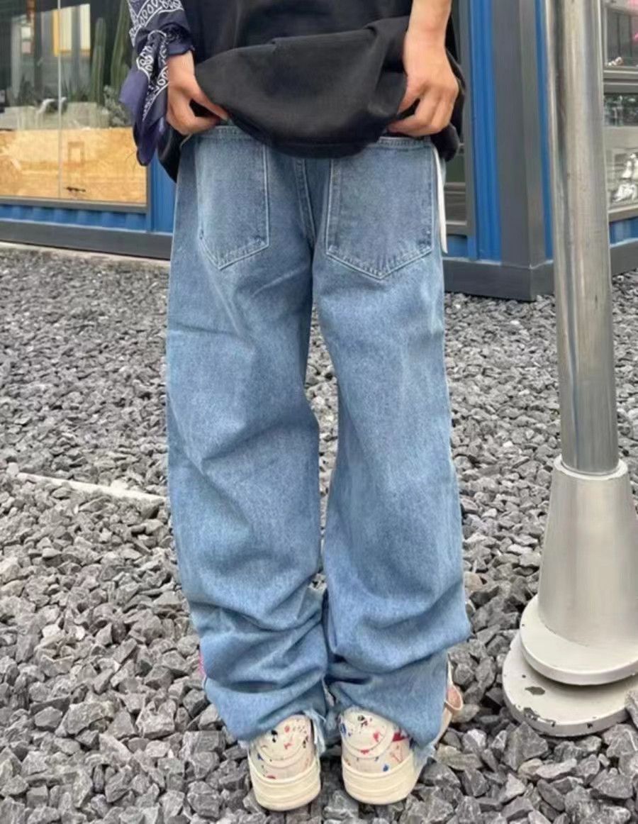 Designer × Japanese Brand Vintage street hip-hop punk baggy blue ripped jeans Size US 32 / EU 48 - 4 Thumbnail