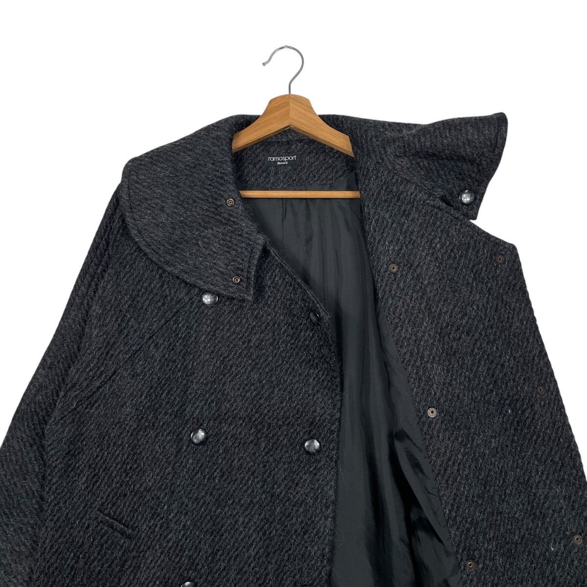 Japanese Brand Ramosport Double Breasted Wool Overcoat Size S / US 4 / IT 40 - 11 Thumbnail