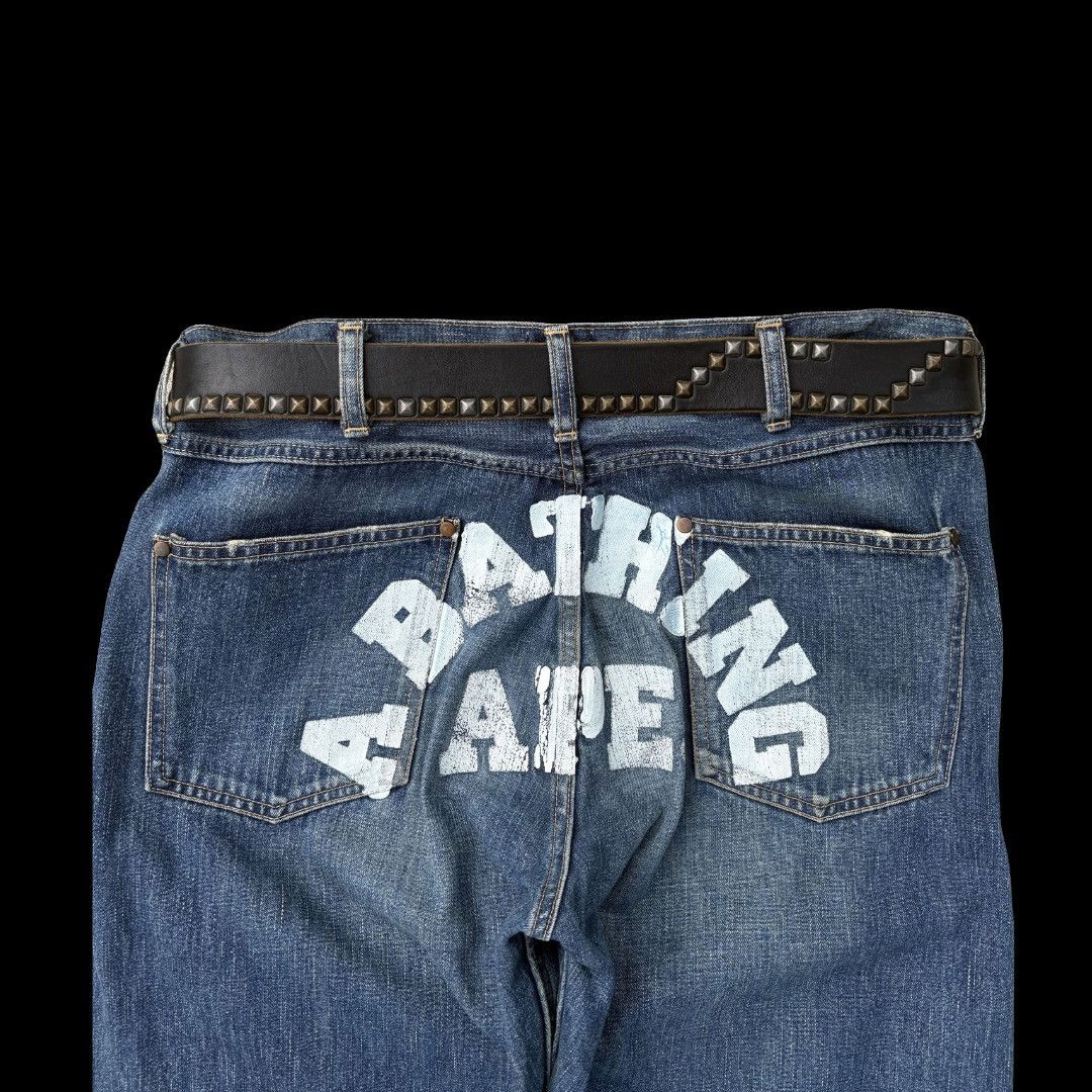 Bape A BATHING APE | BAPE Graphic Logo Jeans Size US 32 / EU 48 - 6 Thumbnail