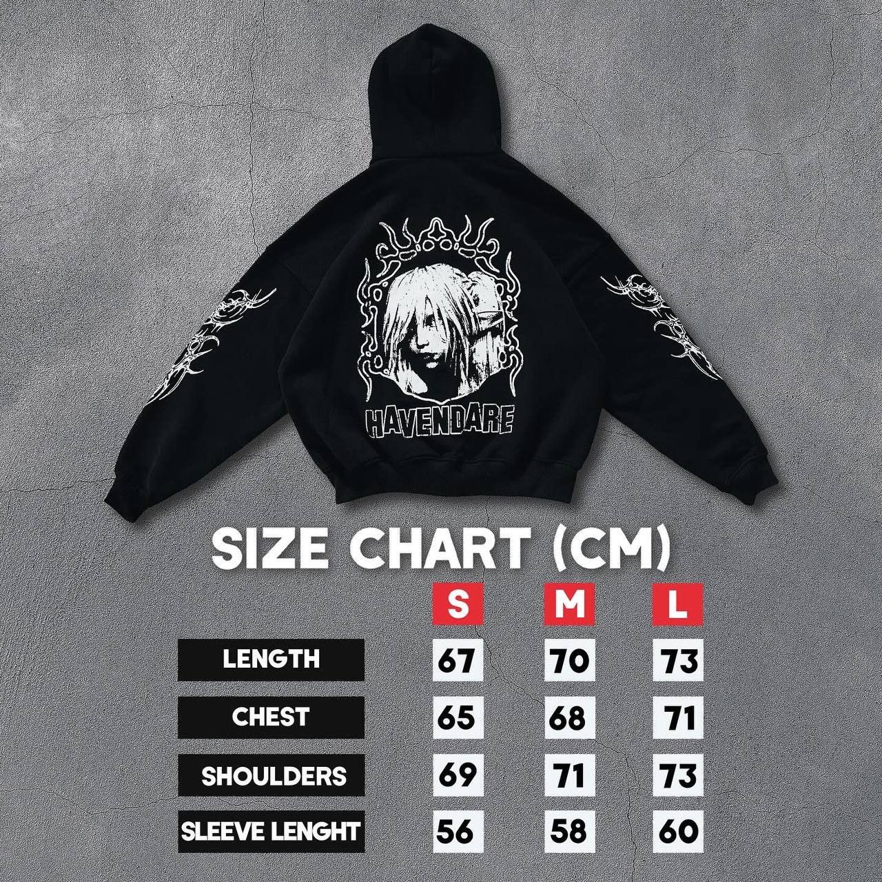 Designer HAVENDARE DARK FANTASY FULL ZIP HOODIE BRAND NEW Size US L / EU 52-54 / 3 - 5 Thumbnail