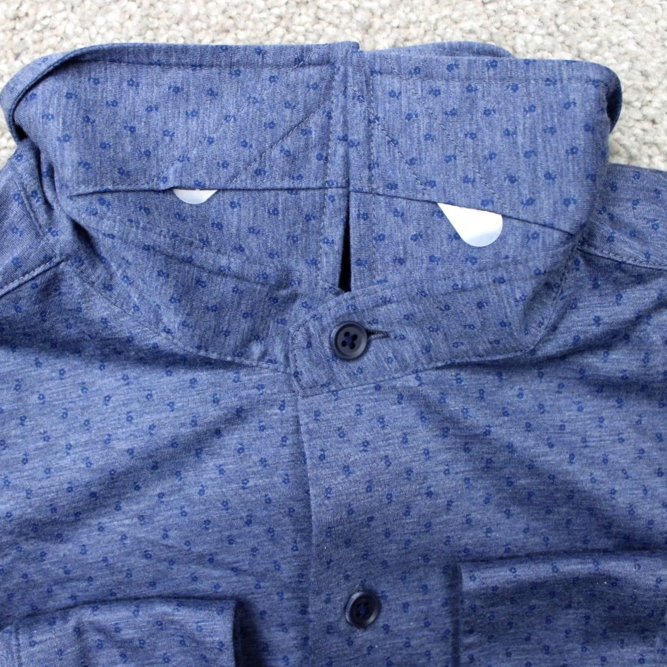 David Donahue David Donahue Shirt Mens 15 Medium Blue Fusion 100% Cotton Long Sleeve Button Dress Shirt Size US M / EU 48-50 / 2 - 2 Thumbnail