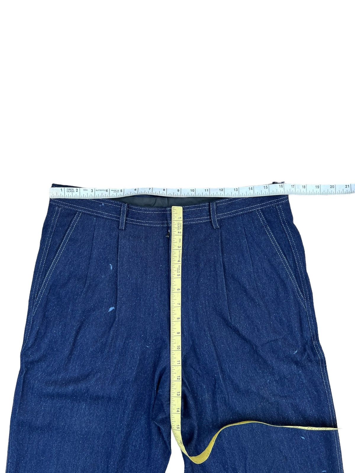 Celine Vintage 90s Celine Paris Distressed Wool Silk Trouser Pant Size US 32 / EU 48 - 2 Thumbnail