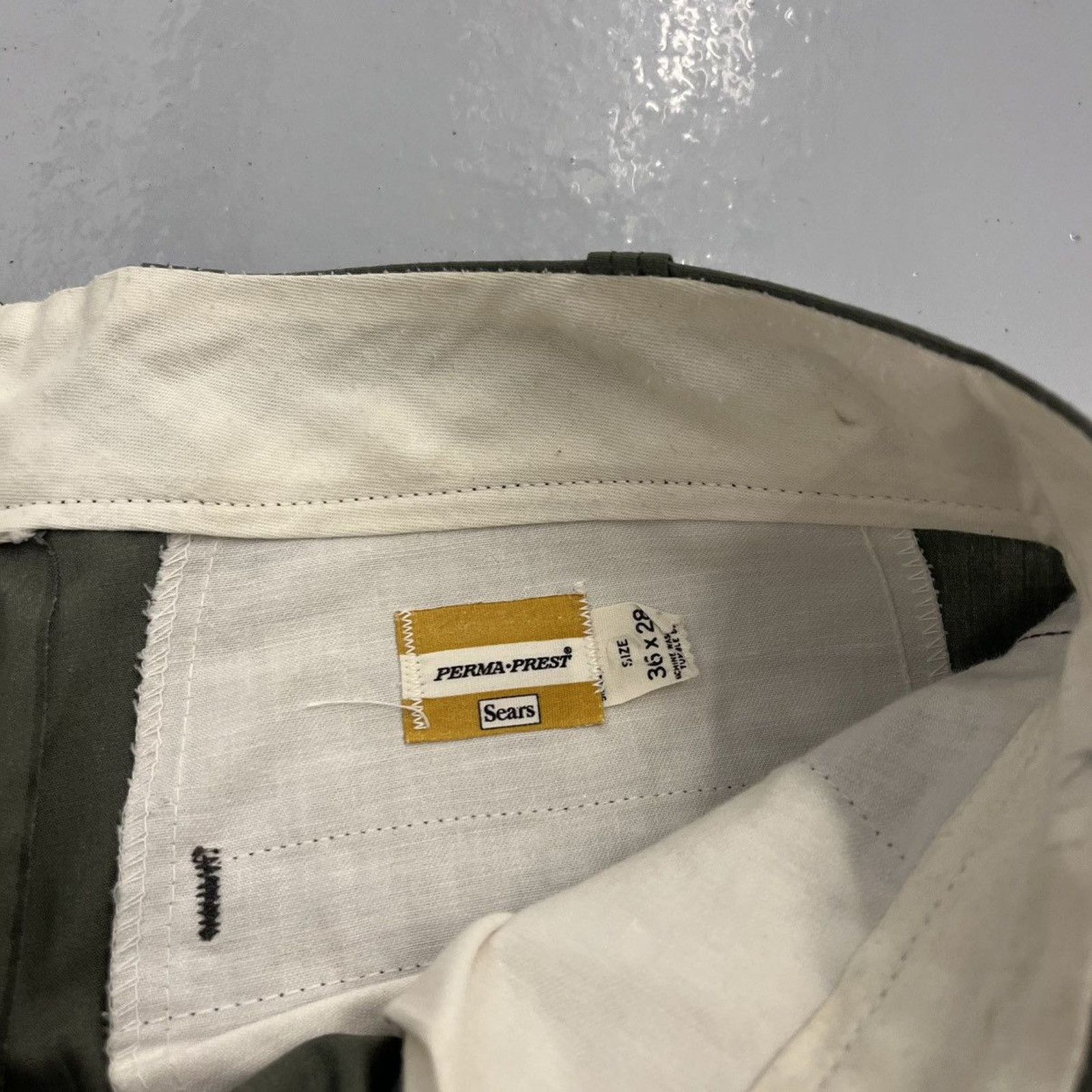 Sears Vintage 60s Sears Green Sanforized Workwear Chinos 36x28 Size US 36 / EU 52 - 4 Thumbnail