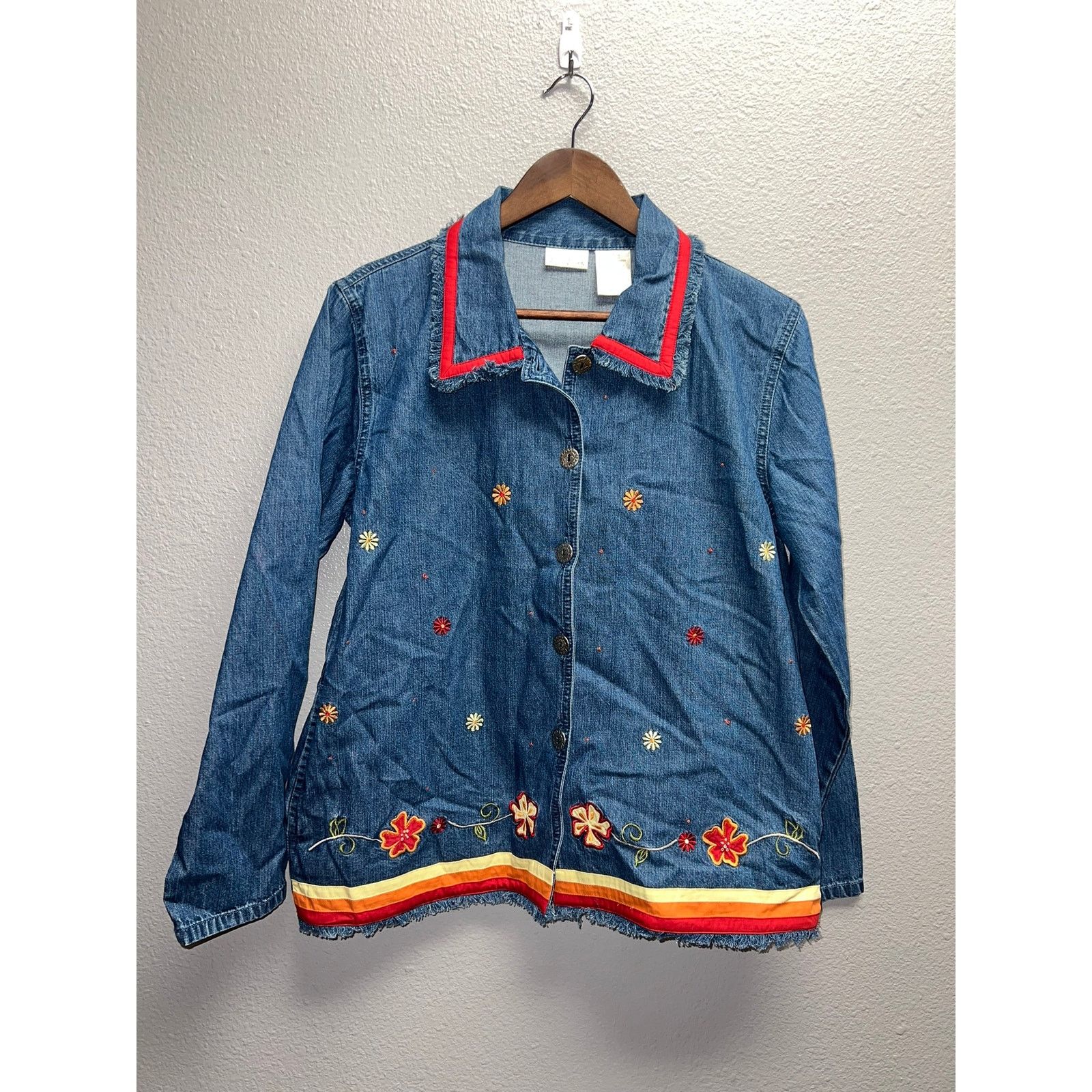 Vintage Womens Bobbie Brooks Denim Jacket Lighweight Floral Small Size S / US 4 / IT 40 - 1 Thumbnail