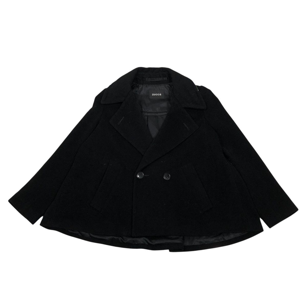 🔥RICH BLACK VINTAGE WOOL JACKET CROPPED ZUCCA JAPAN
