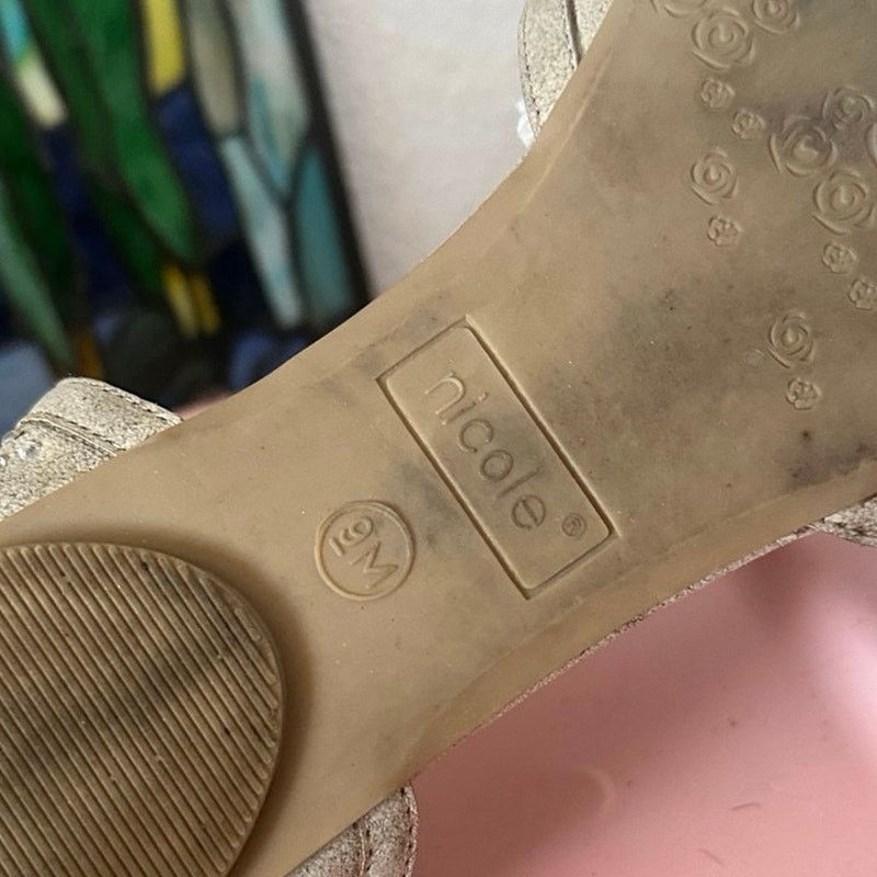 Other nicole beige rhinestone stone strap flats Size US 9 / IT 39 - 5 Thumbnail
