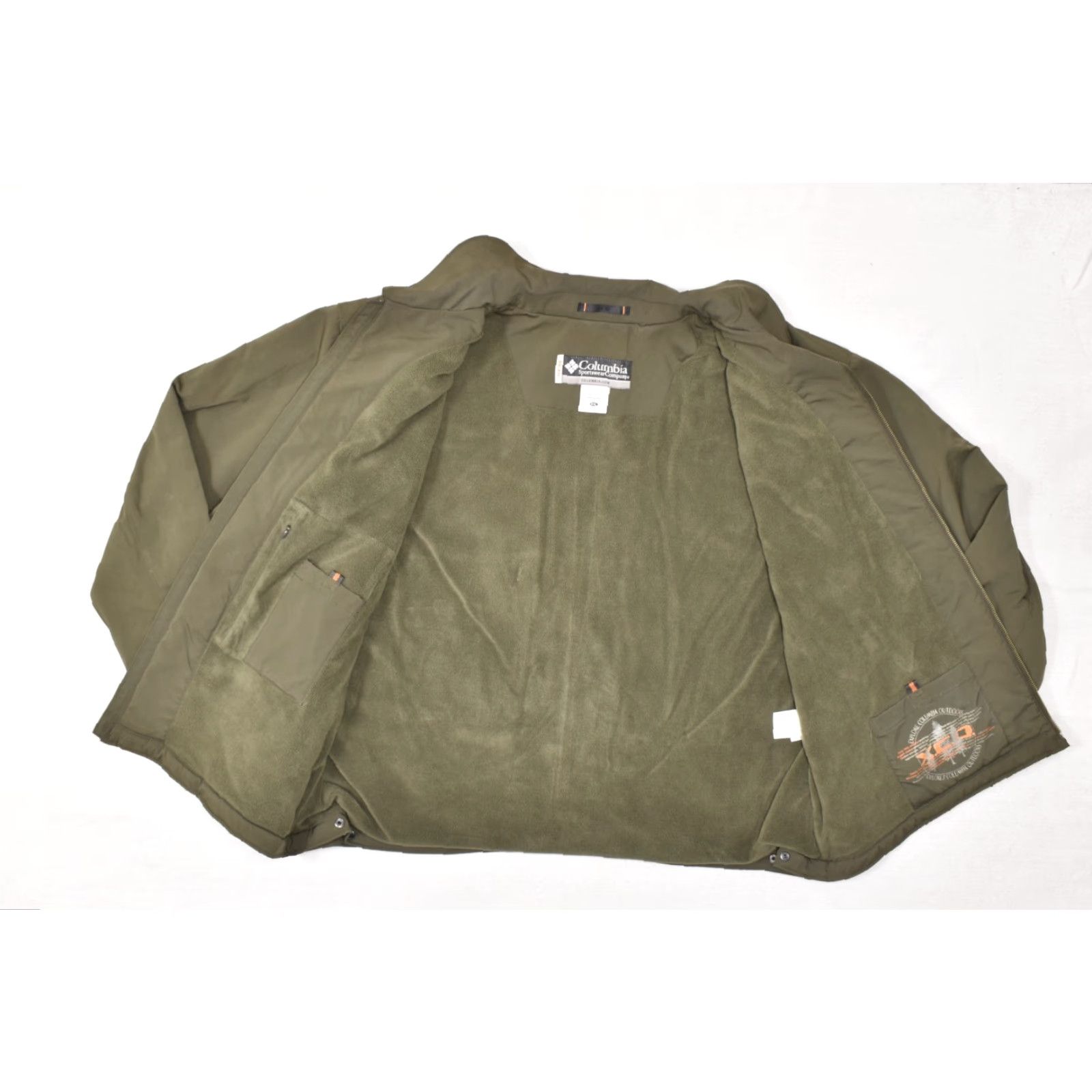 Vintage Columbia Jacket Men XXL Full Zip Green Softshell Fleece Lined Water Resistant Bomber Shirt? Size US XXL / EU 58 / 5 - 4 Thumbnail