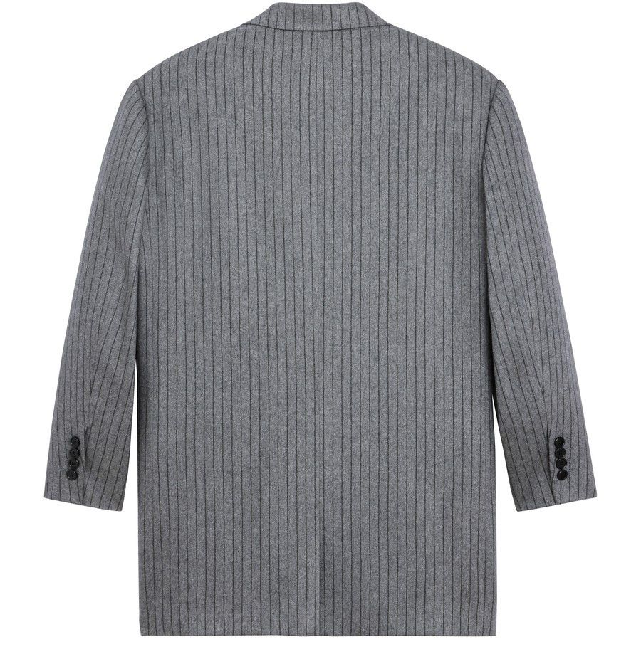 Celine o1w1db11124 Striped Cashmere Tomboy Jacket in Grey Size S / US 4 / IT 40 - 2 Thumbnail