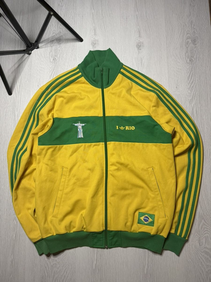 Adidas 00s Vintage Adidas Rio De Janeiro Brazil Tracksuit Jacket Size US XL / EU 56 / 4 - 2 Thumbnail