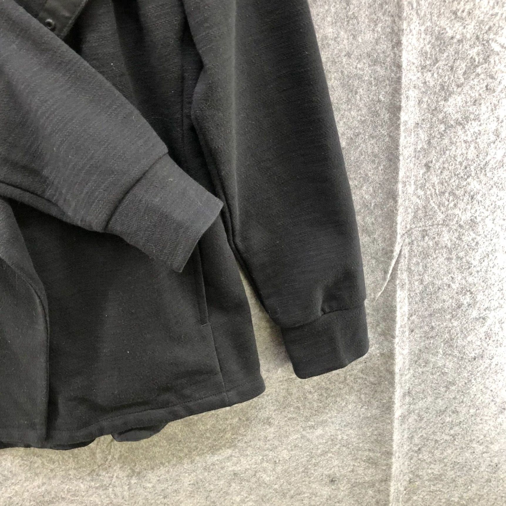 Vintage Deharo Labs Women's Moto Zip Fleece Jacket Black Large Size L / US 10 / IT 46 - 5 Thumbnail