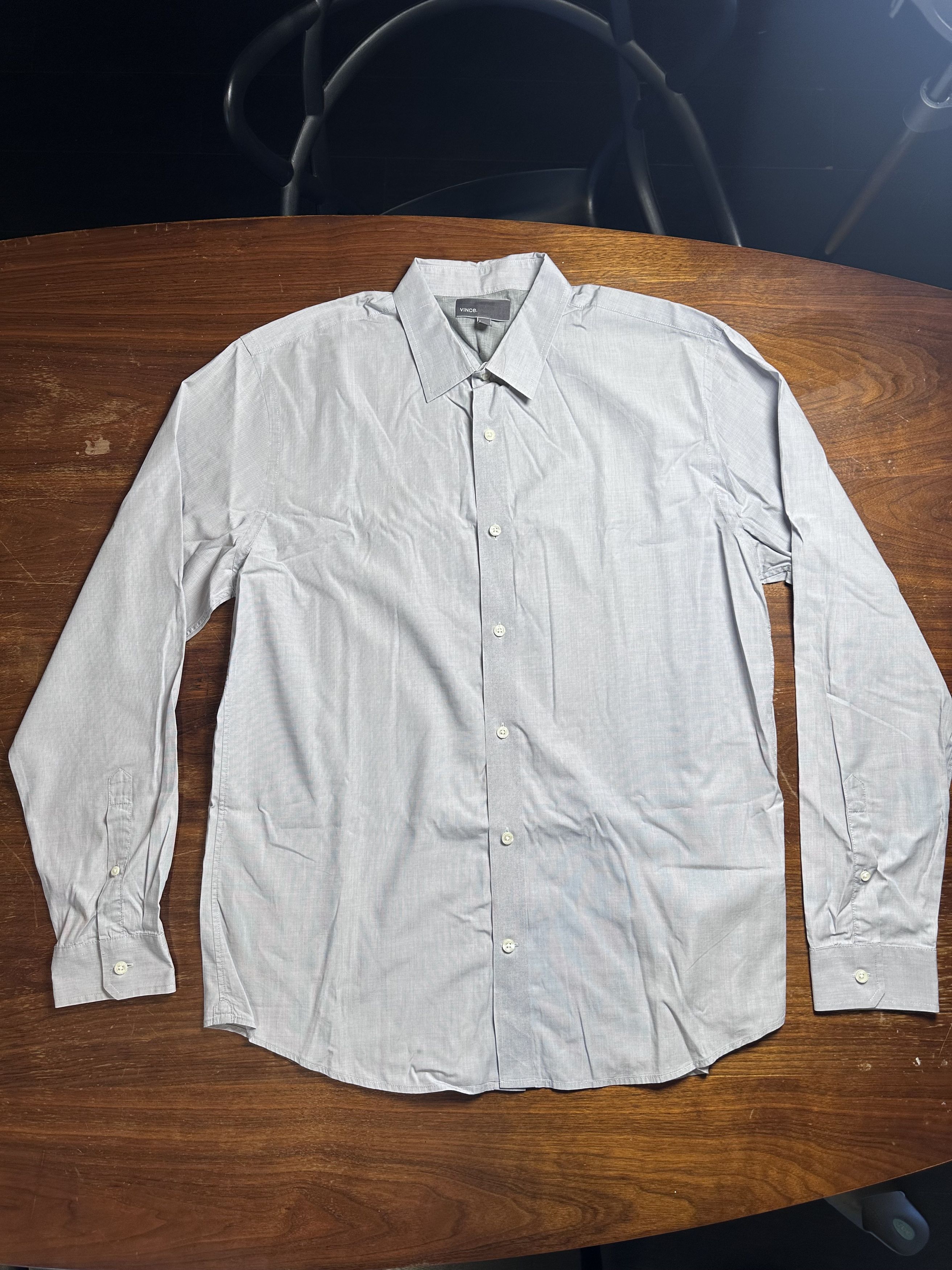 Vince Vince Men's Button Down Shirt Gray XL Not Worn Size US XL / EU 56 / 4 - 1 Thumbnail