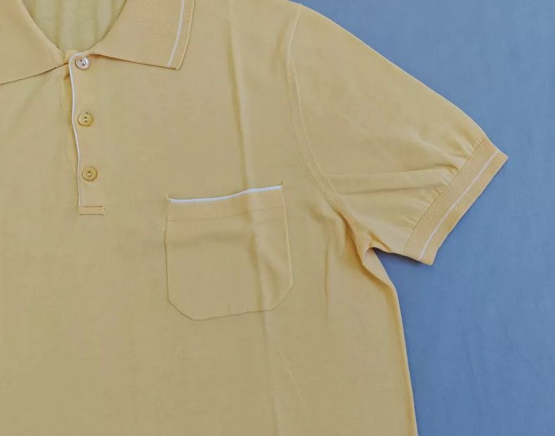 Loro Piana LORO PIANA Men's knit polo shirt short sleeves Size US M / EU 48-50 / 2 - 6 Thumbnail