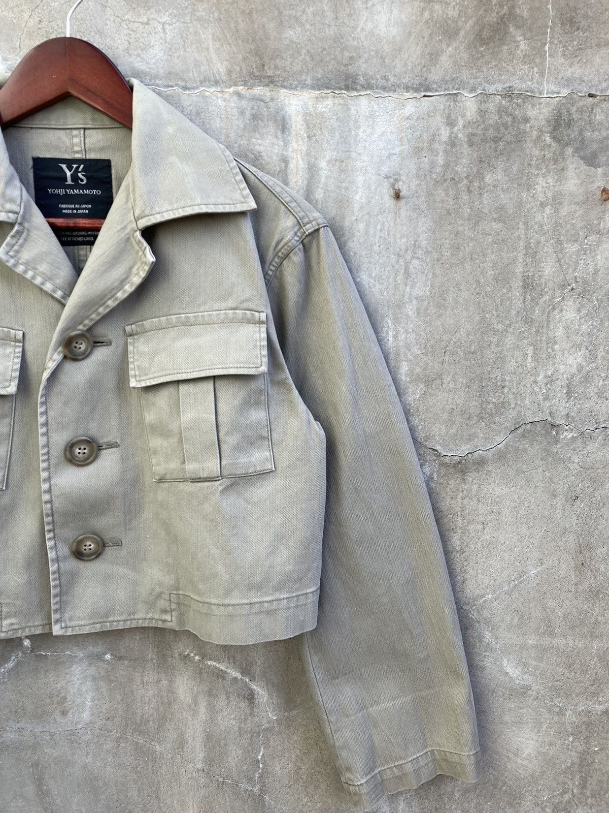 Y's Cropped Safari Denim Jacket Size US M / EU 48-50 / 2 - 4 Thumbnail