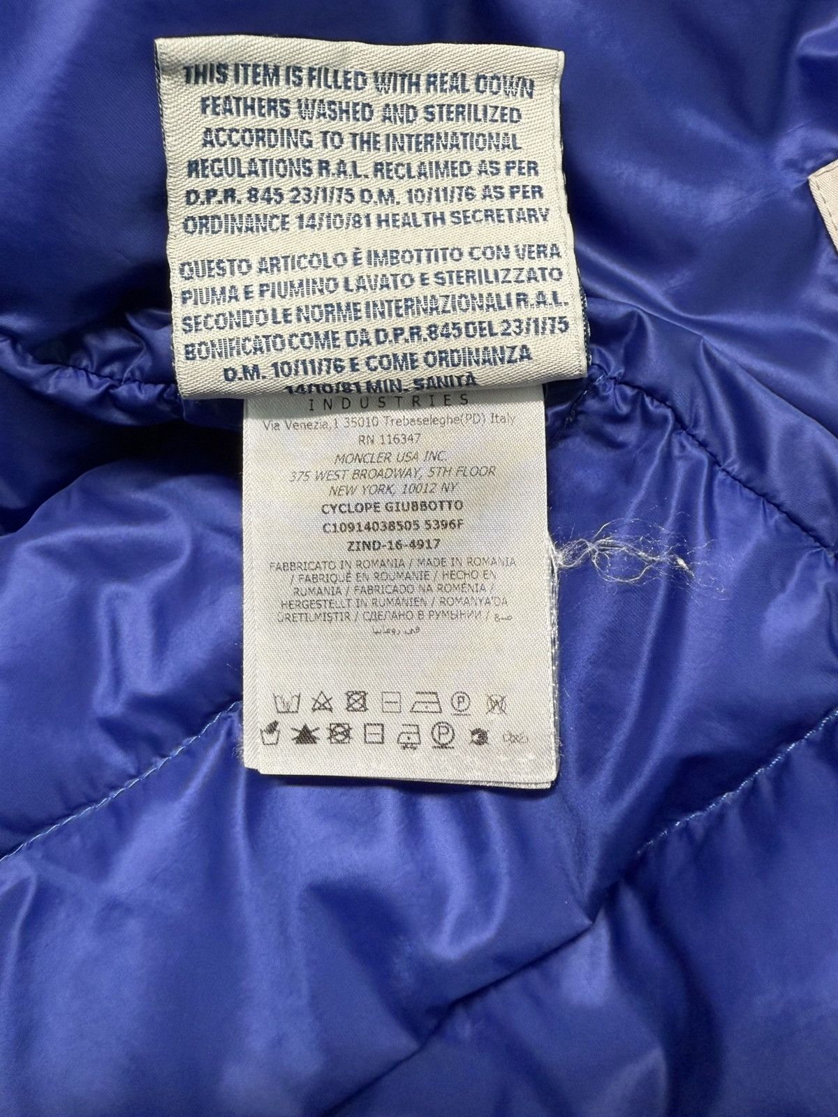 Moncler Moncler Cyclope Men’s Down Puffer Jacket Size 4 (L) Blue Size US L / EU 52-54 / 3 - 9 Thumbnail