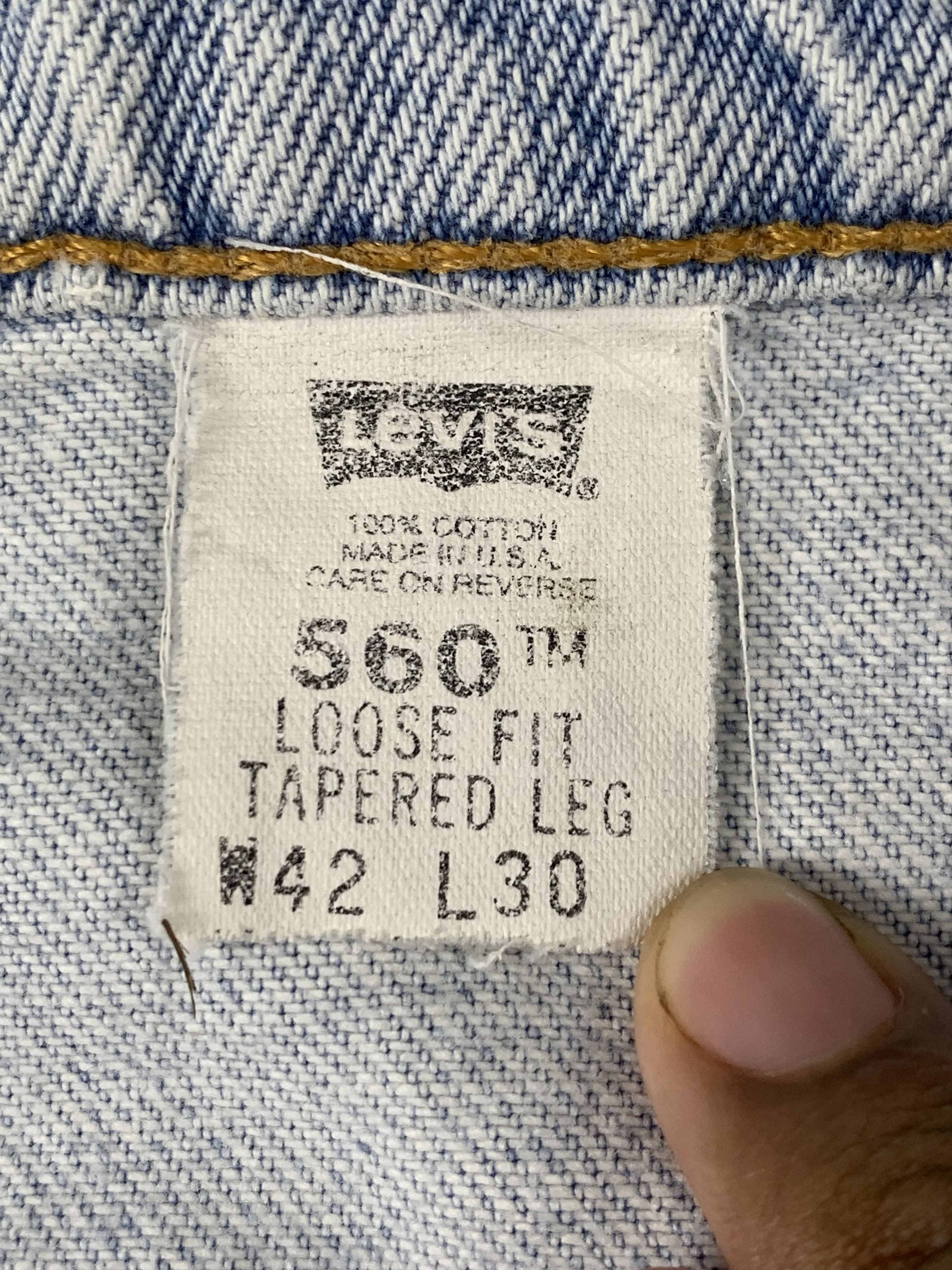 Levi's Vintage 90s Levis 560 Light Wash Jeans DP1995 Size US 40 / EU 56 - 5 Thumbnail