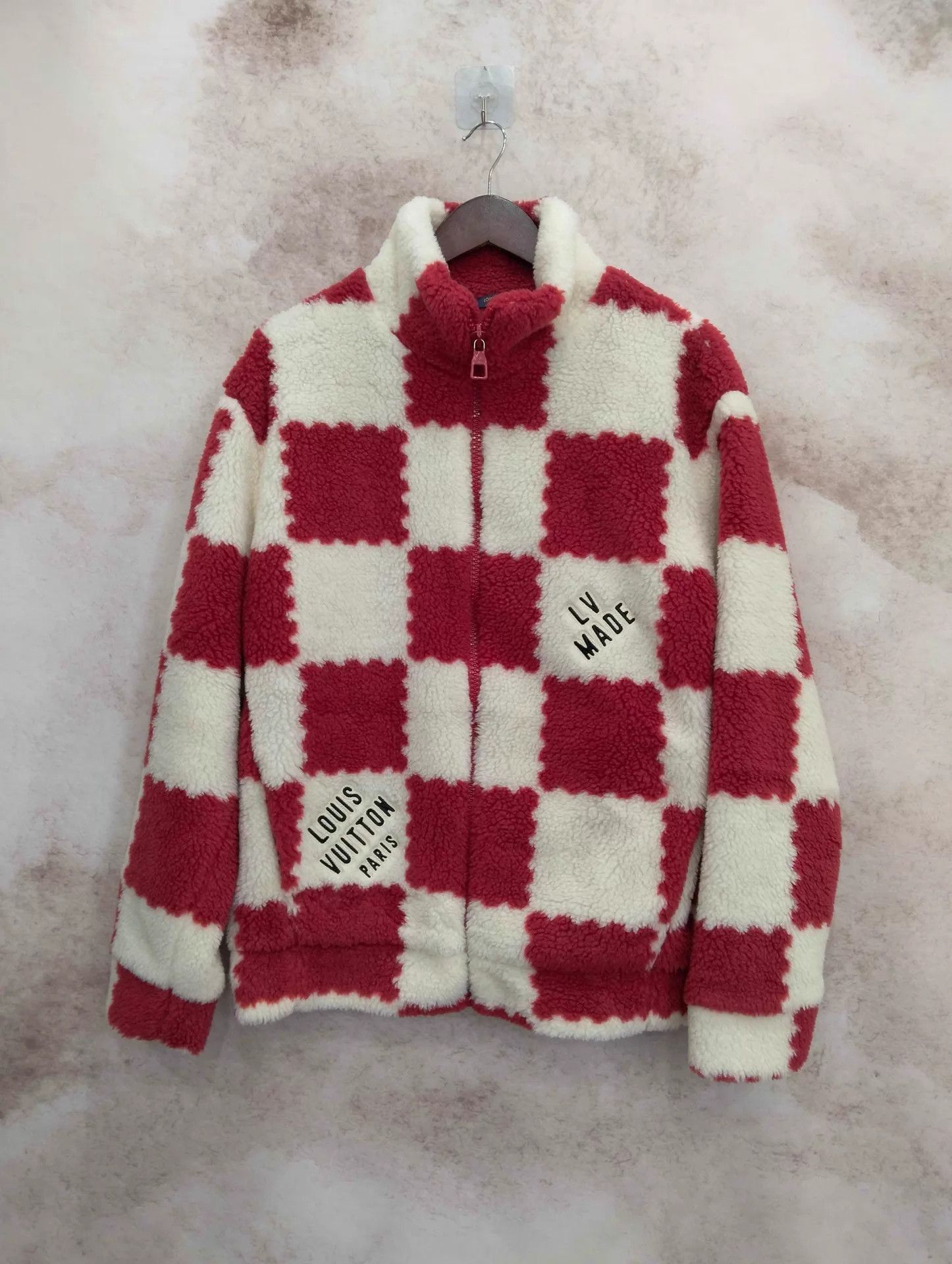 Louis Vuitton Multi Checkered Fleece Zip-Up Jacket Size US L / EU 52-54 / 3 - 1 Thumbnail