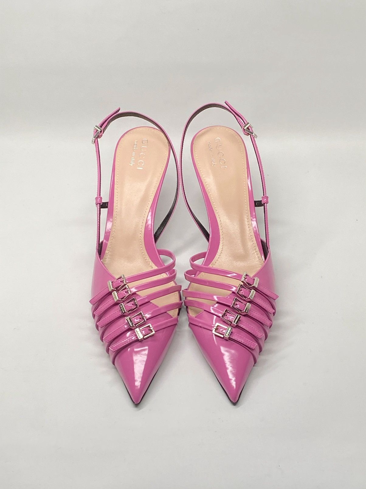 Gucci Gucci Seraphine 75MM Leather Slingback Pumps size 40 Size US 10 / IT 40 - 4 Thumbnail