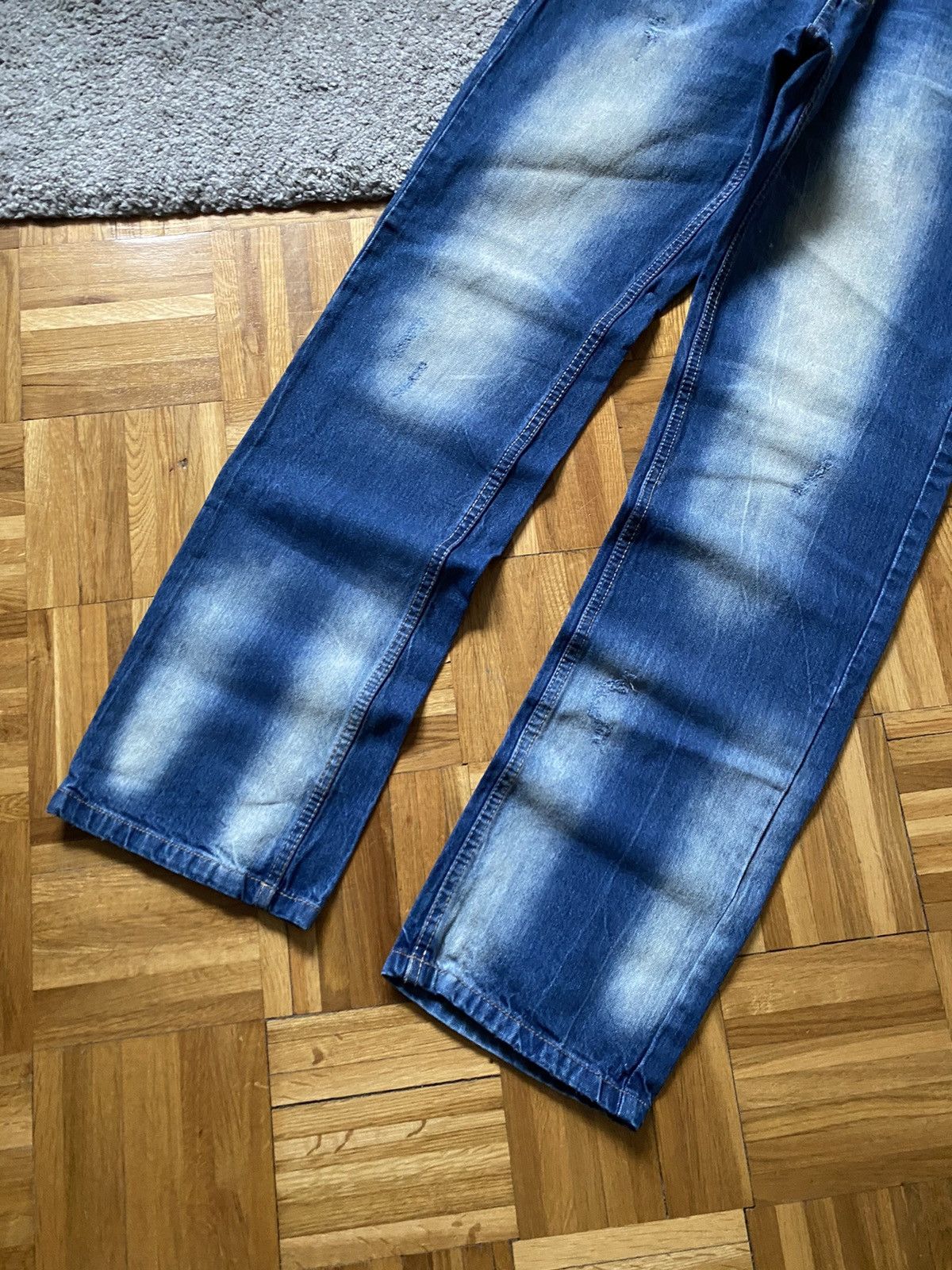 Japanese Brand Vintage Faded Jeans Flared Mud Washed Japanese Y2K Baggy Size US 34 / EU 50 - 2 Thumbnail