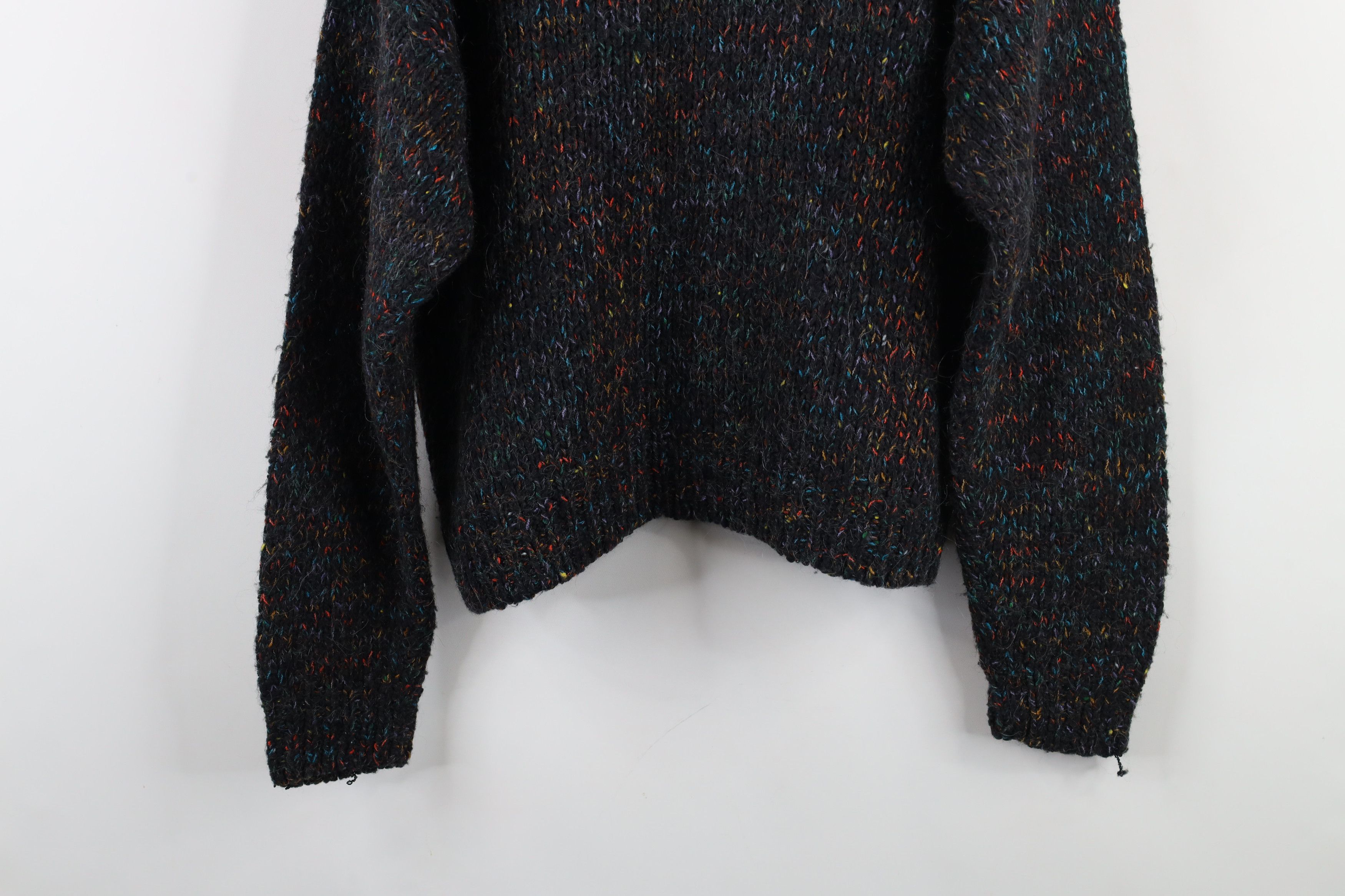 Vintage Vintage 90s Streetwear Knit Rainbow Fleck Collared Sweater Size L / US 10 / IT 46 - 11 Thumbnail